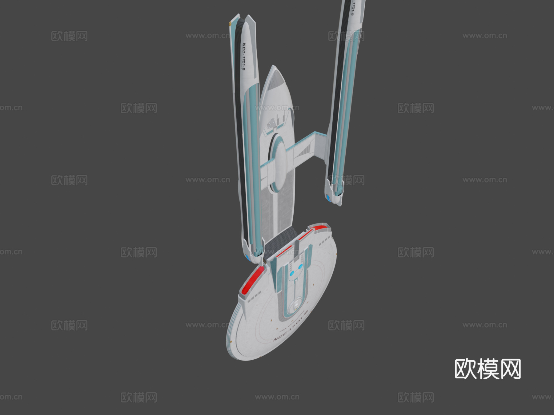 卓越级改装USS企业号NCC-1701-B3d模型下载（渲染图7）