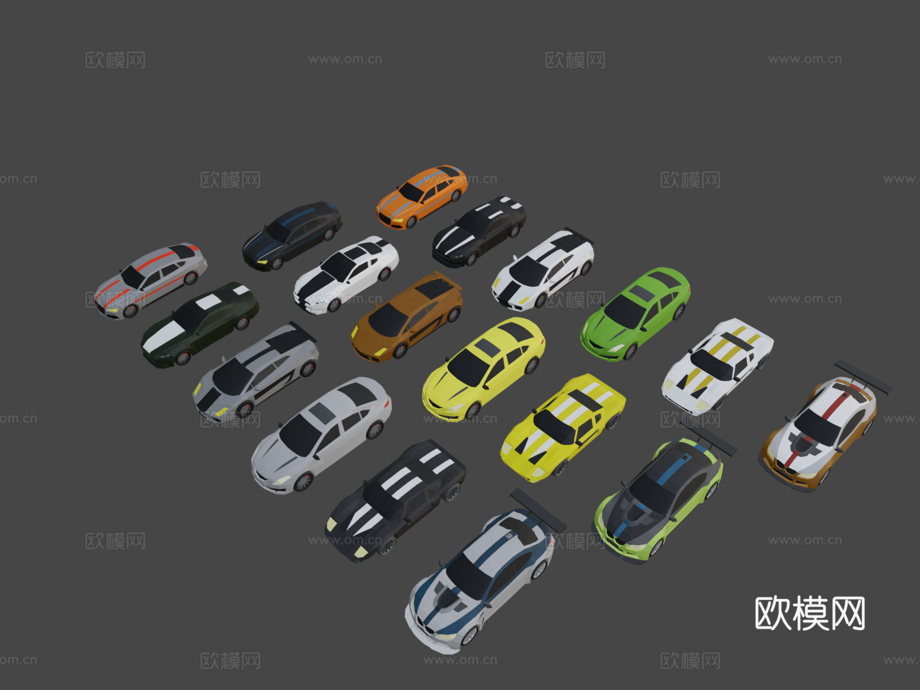 低多边形汽车资产第二部分3d模型