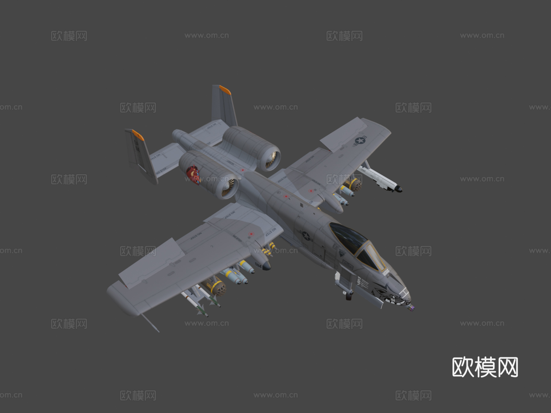 费尔柴尔德A-10雷电II3d模型下载（渲染图8）