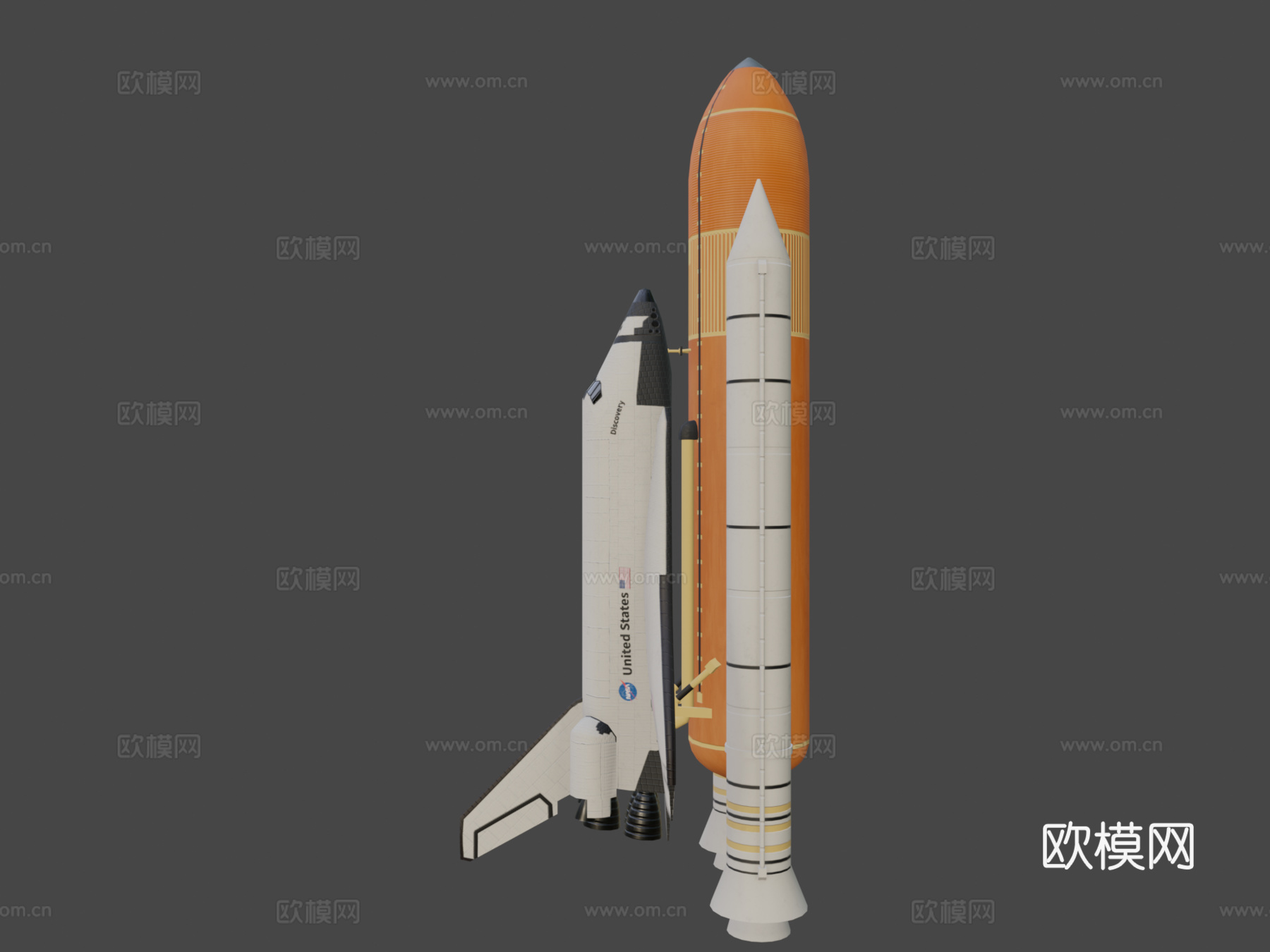 航天飞机3d模型下载（渲染图6）