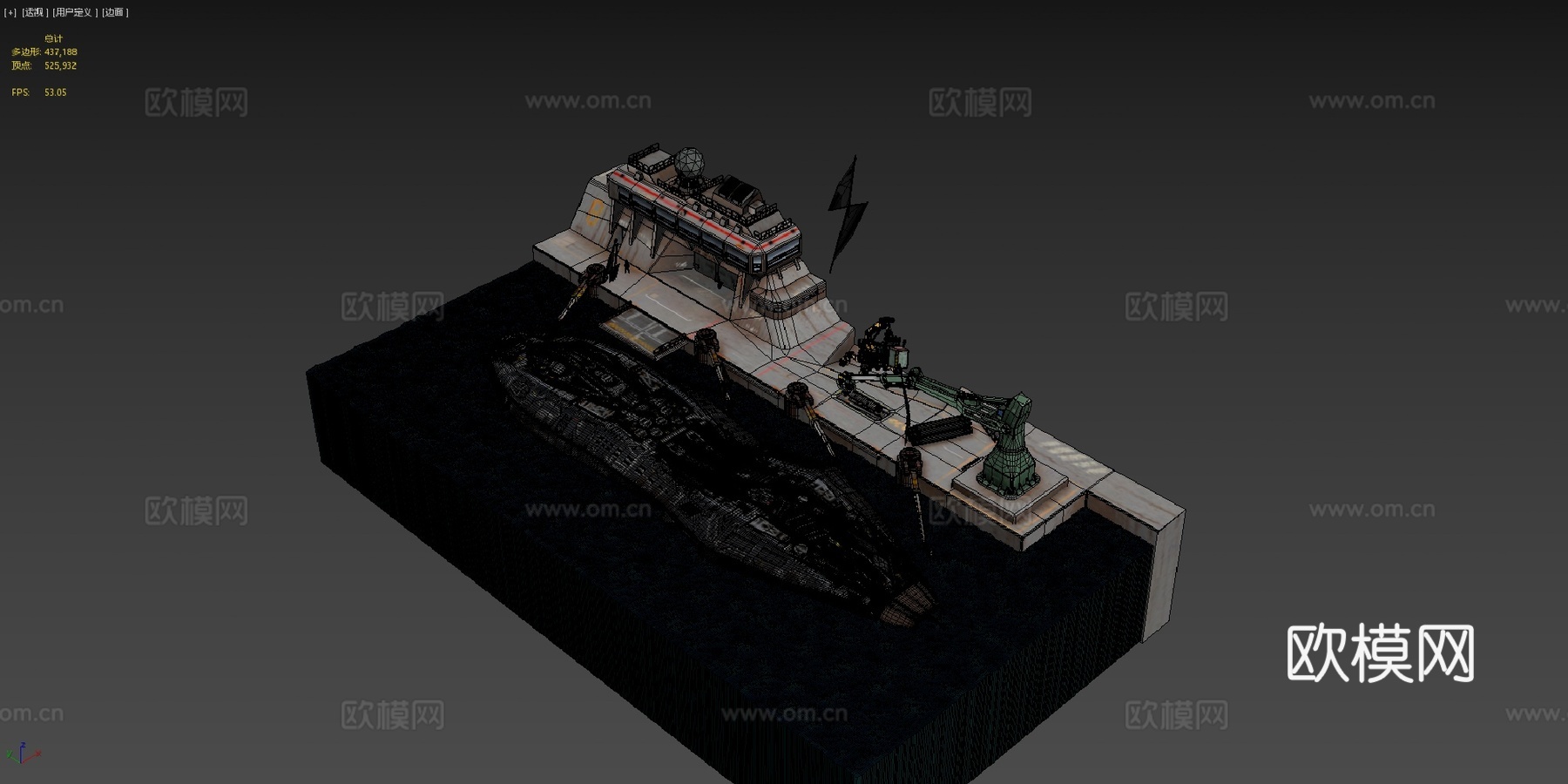 科幻潜艇=类型-9=级3d模型下载（渲染图4）