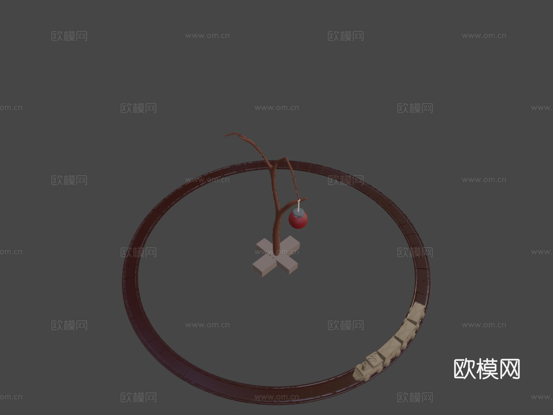 木制火车3d模型下载（渲染图8）