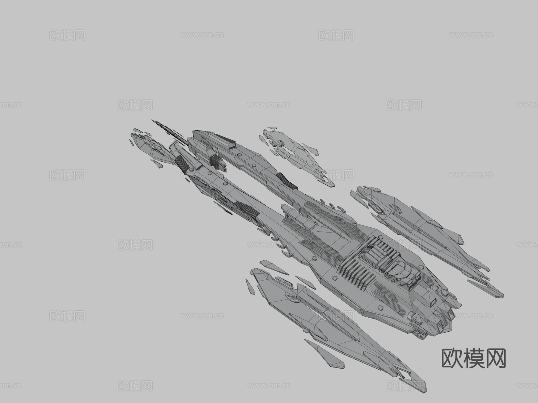 陶欣无畏舰3d模型下载（渲染图3）