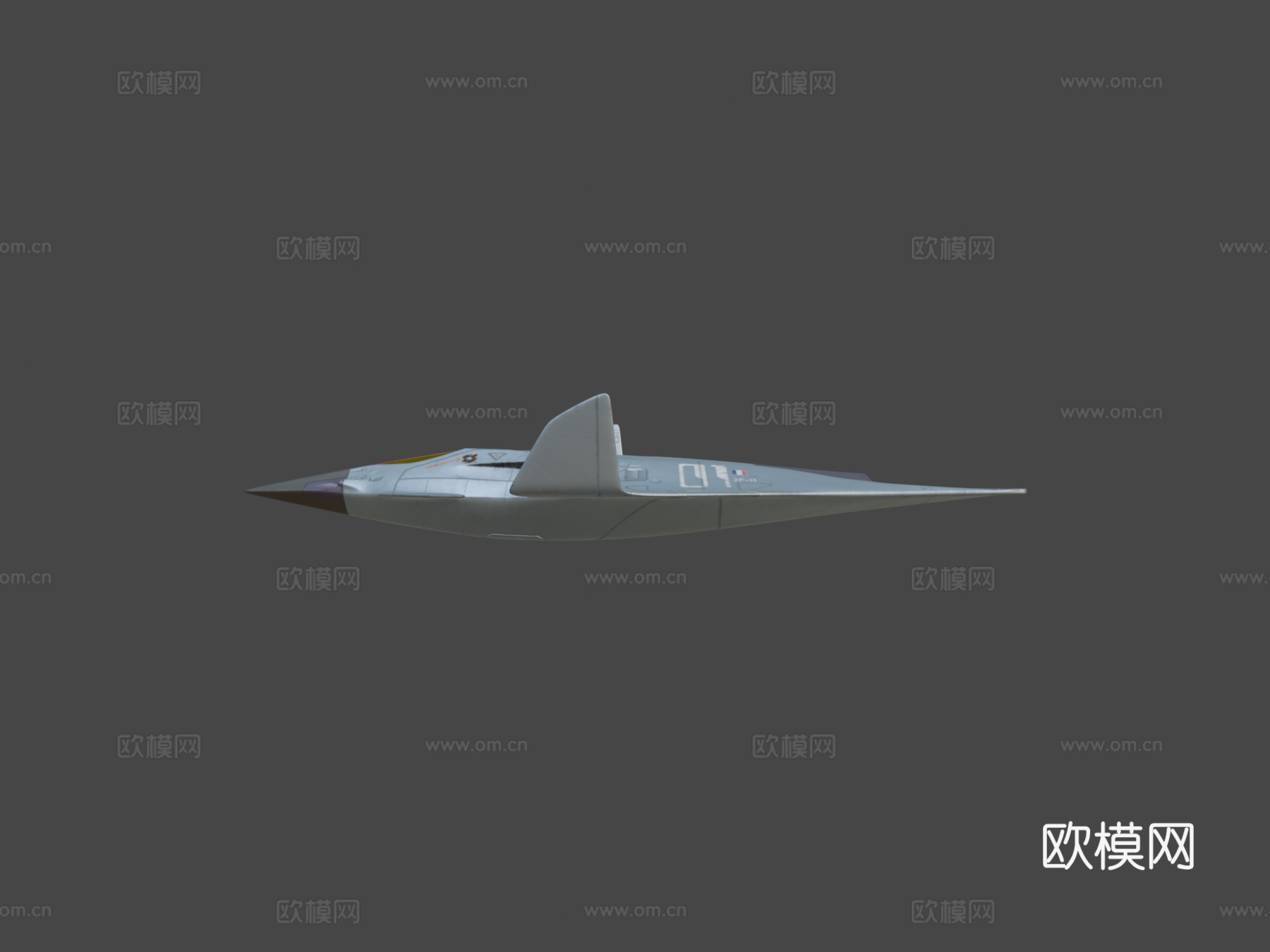 科幻喷气式飞机 =速度鸟=3d模型下载（渲染图6）