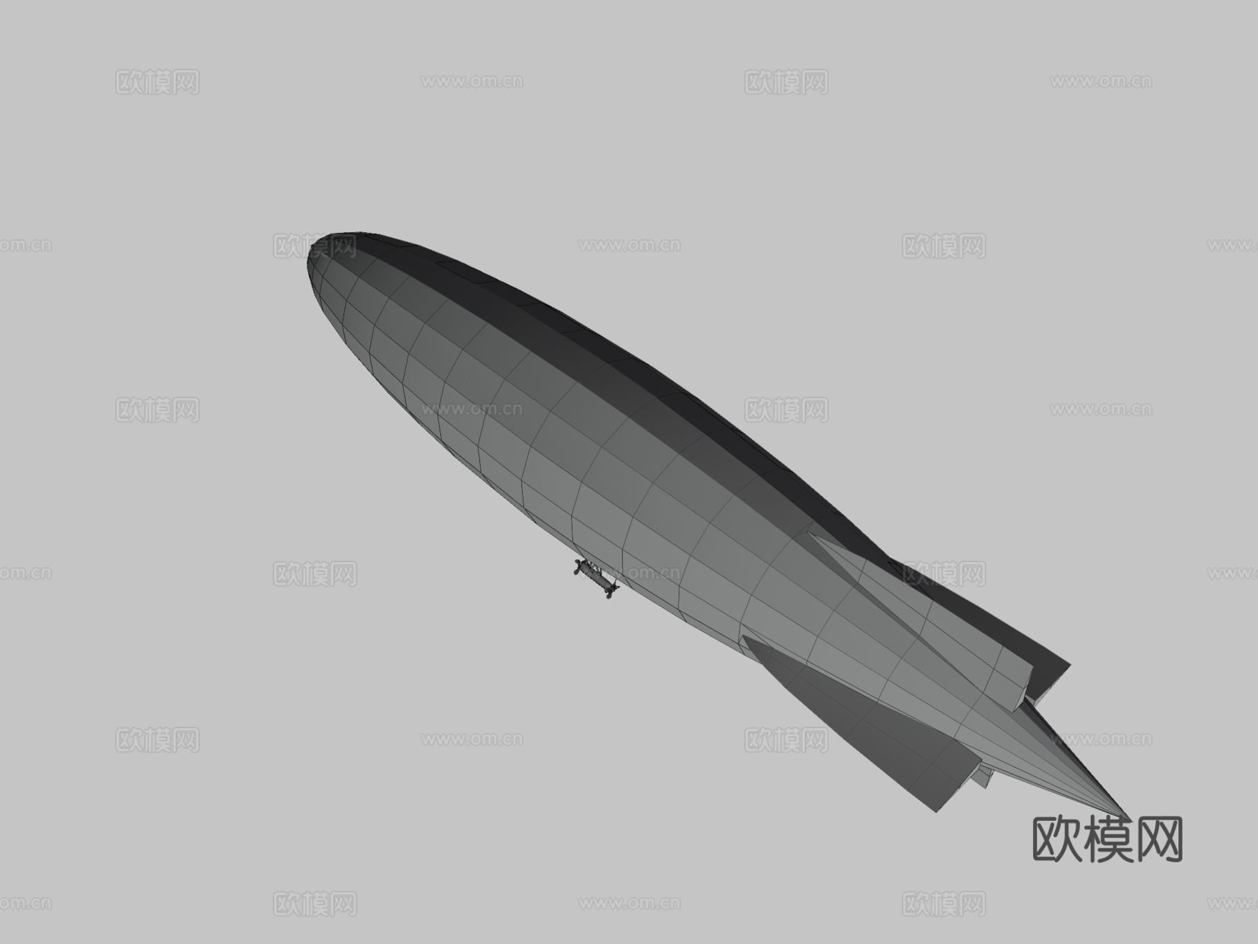 齐柏林飞艇3d模型下载（渲染图3）