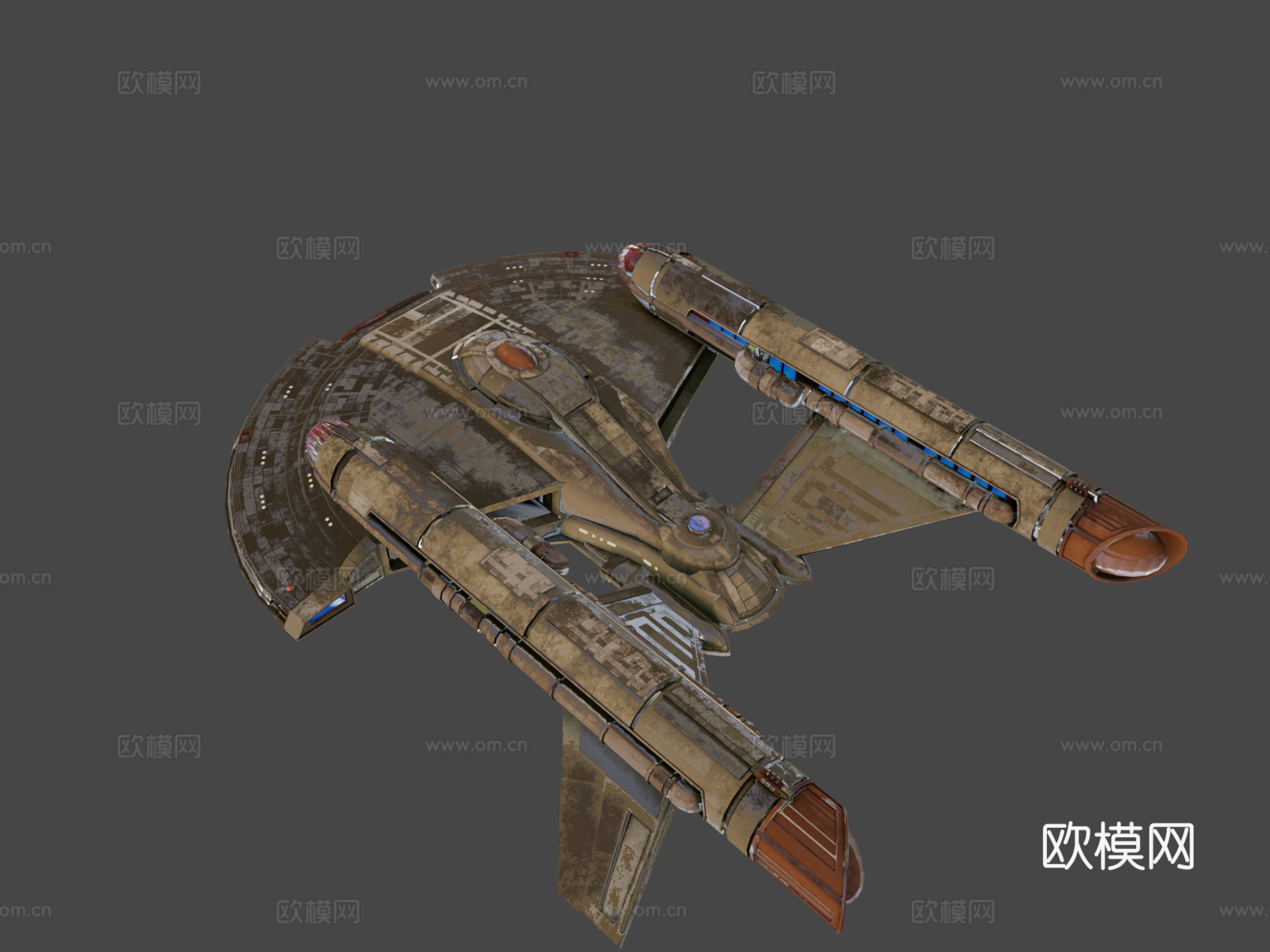 星际迷航 - 无畏型3d模型下载（渲染图7）
