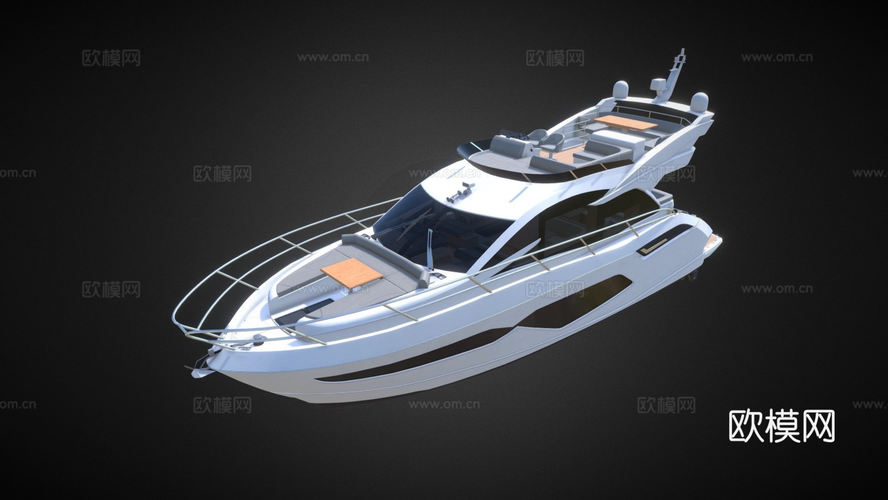 游艇3d模型下载（渲染图1）