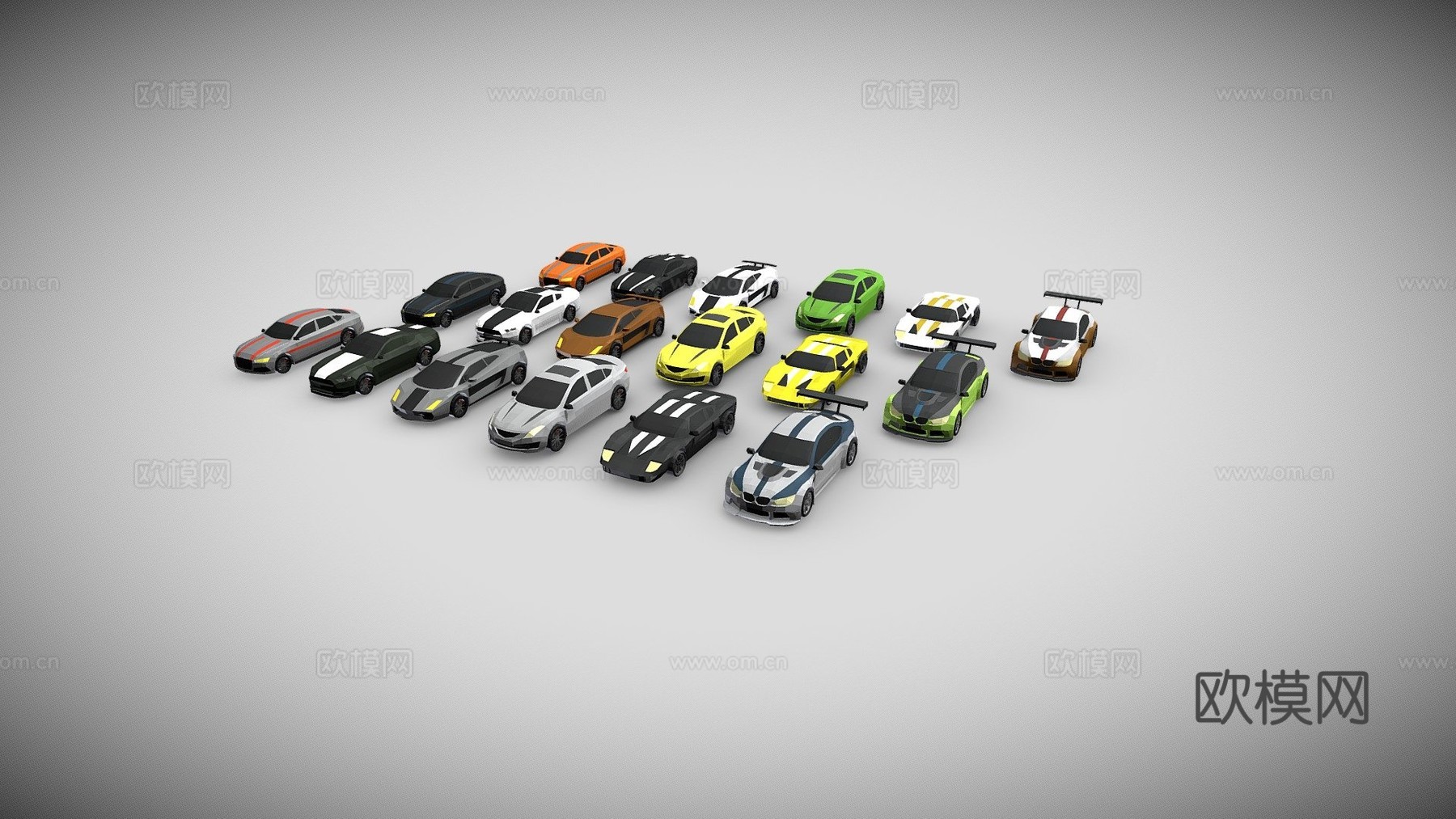 低多边形汽车资产第二部分3d模型