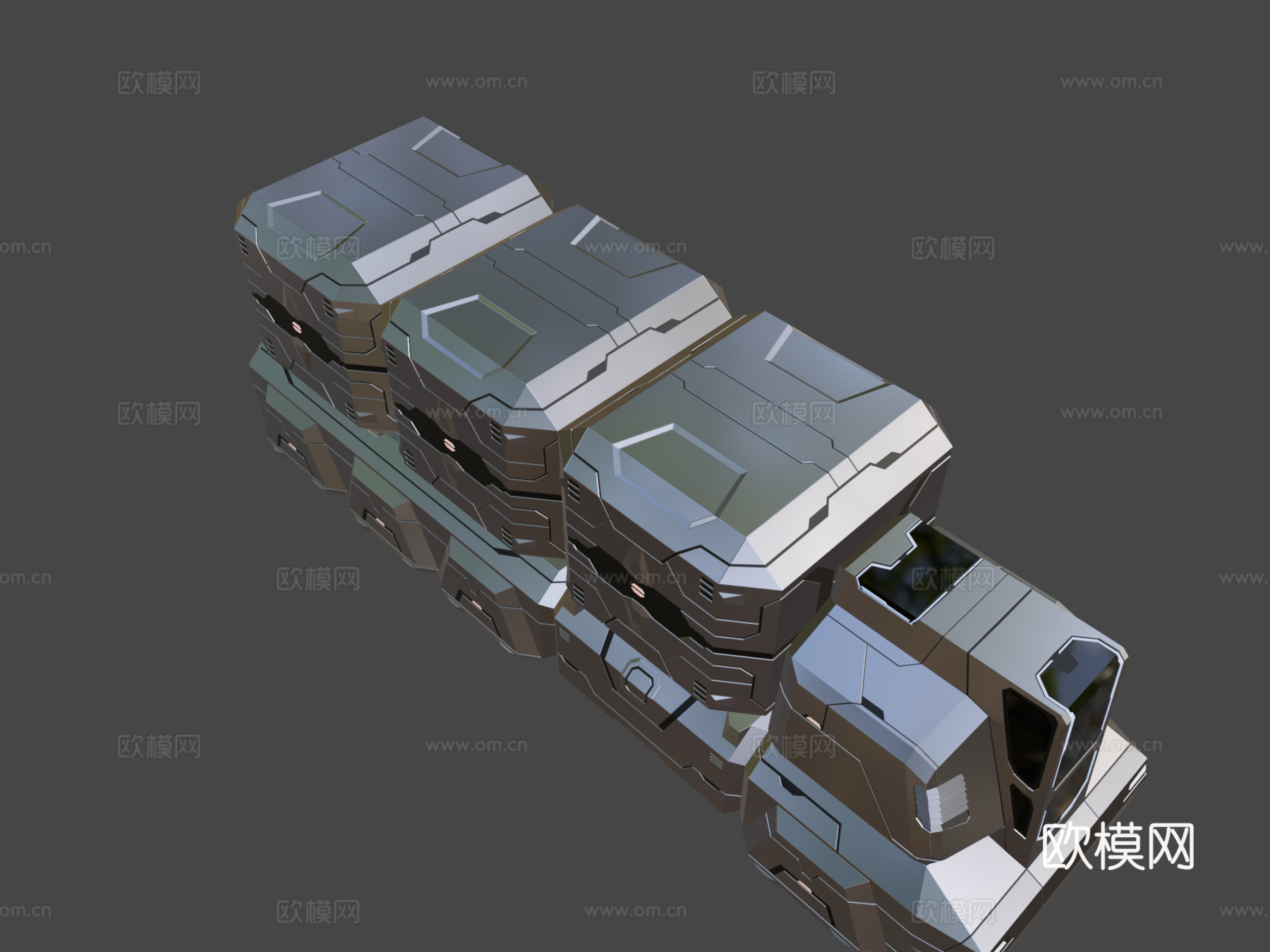 科幻载具005-公共领域（CC0）3d模型下载（渲染图8）