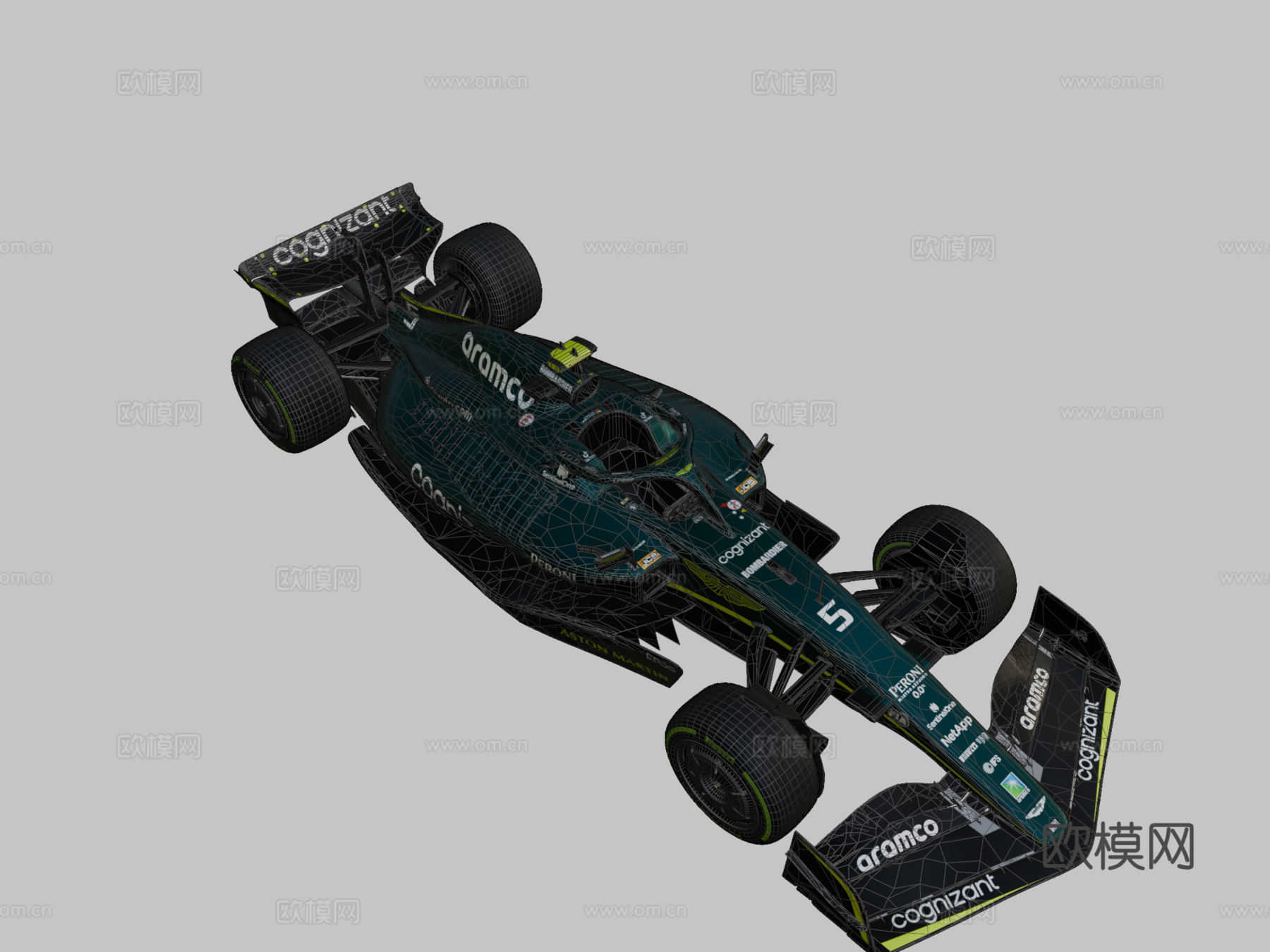 F1 2022阿斯顿马丁AMR22-伊莫拉大奖赛3d模型下载（渲染图2）