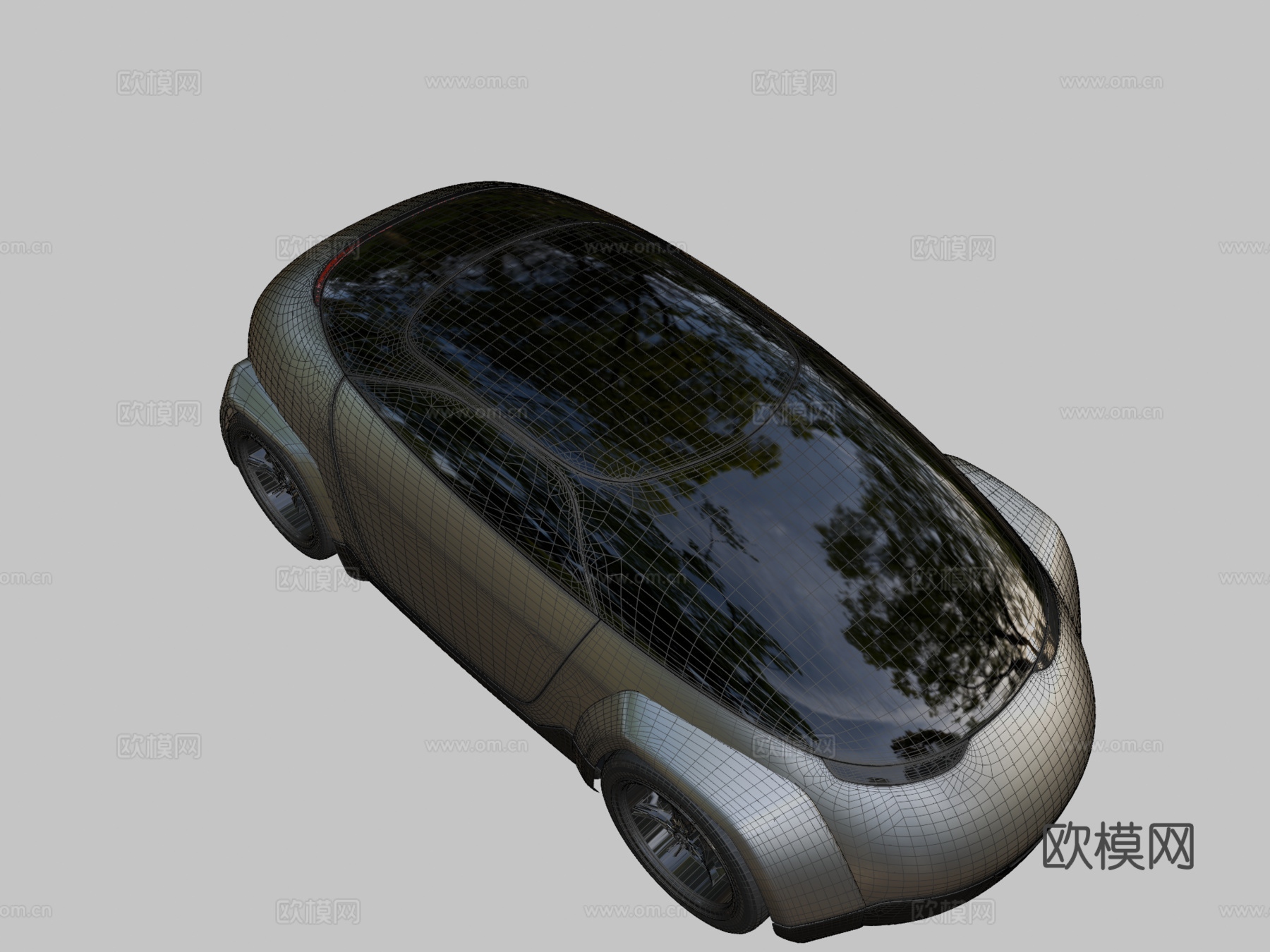 概念车001-公共领域（CC0）3d模型下载（渲染图2）