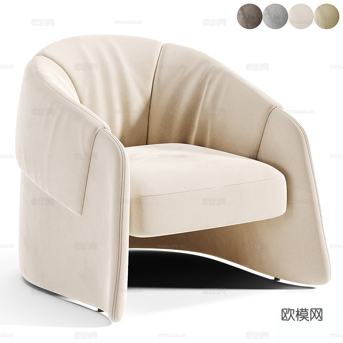 现代休闲椅su模型