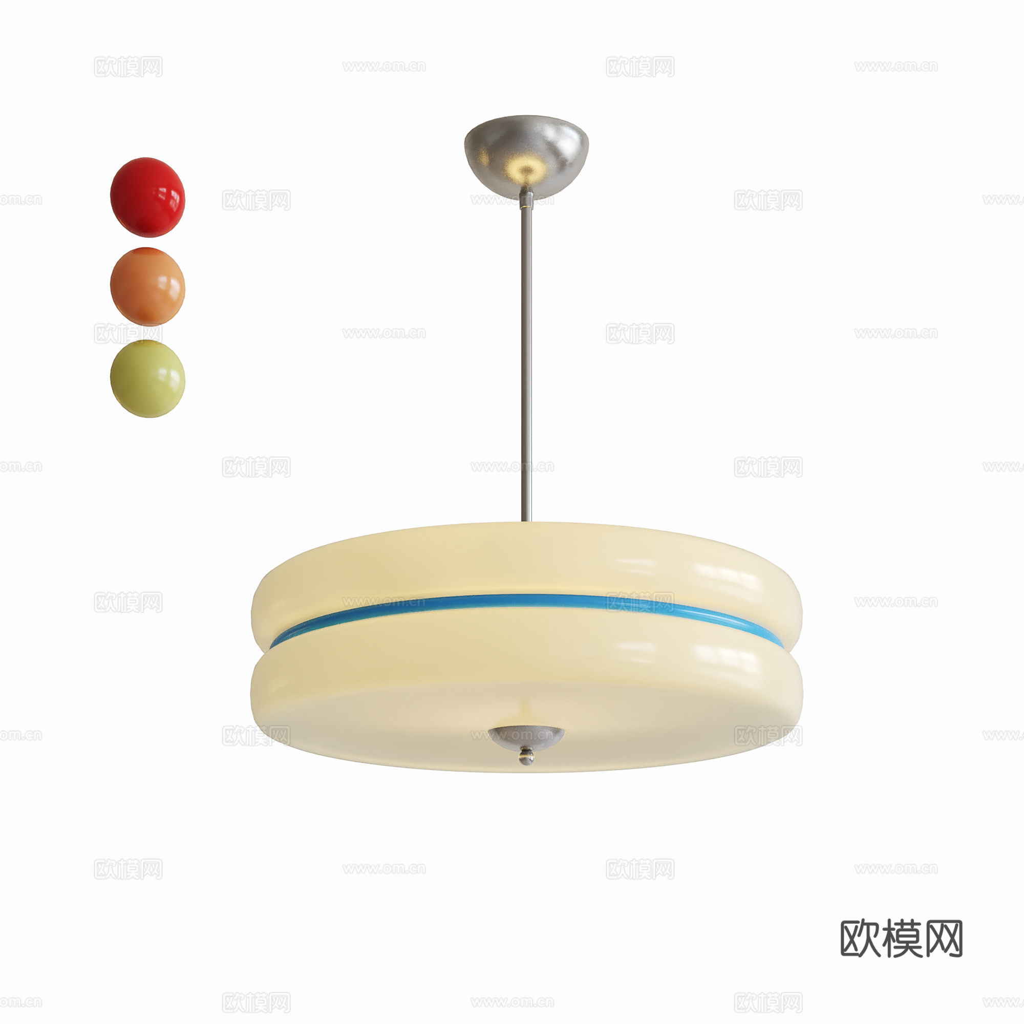 现代简约吊灯 奶油吊灯 儿童吊su模型