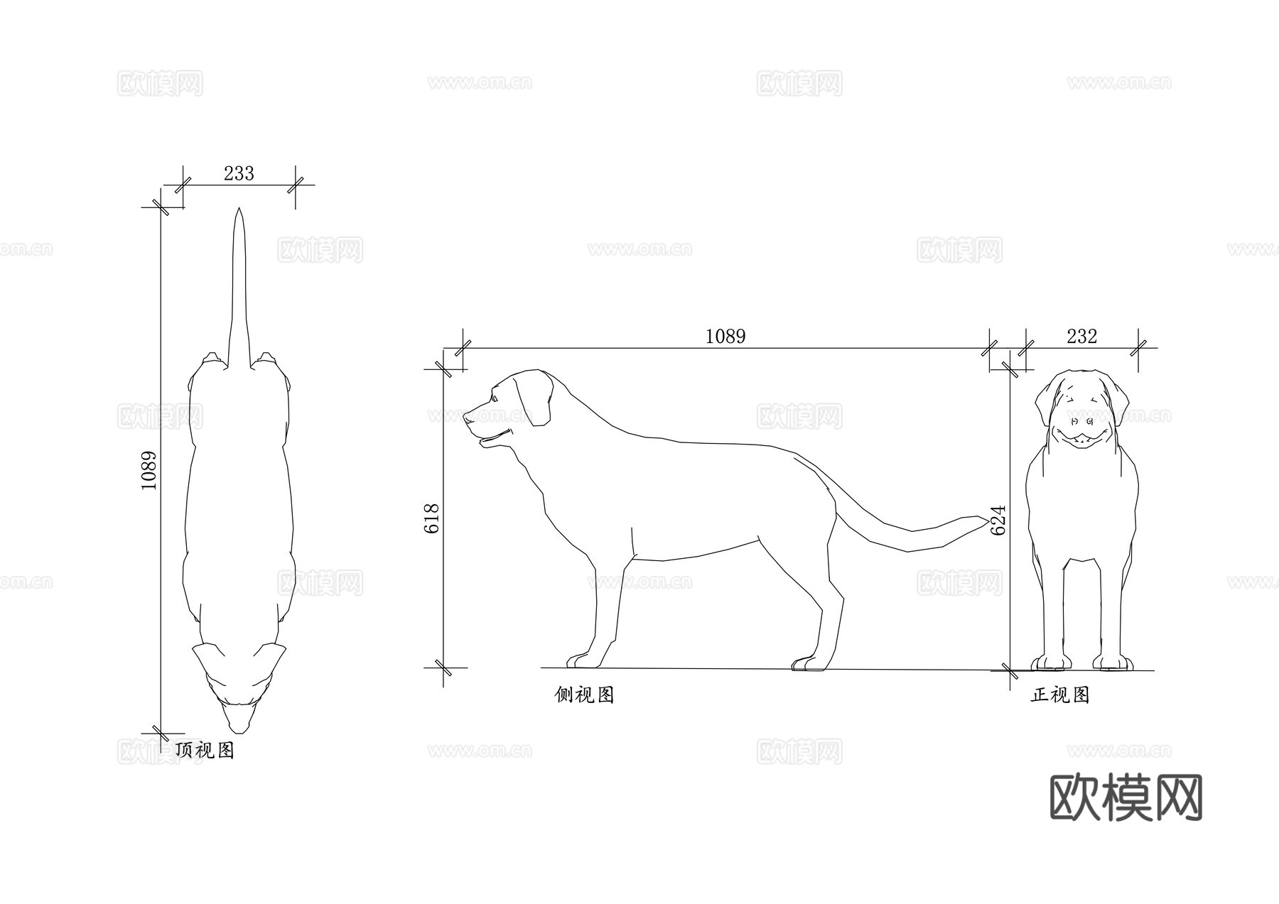狗狗 家犬 宠物狗 犬只 伴侣犬cad施工图