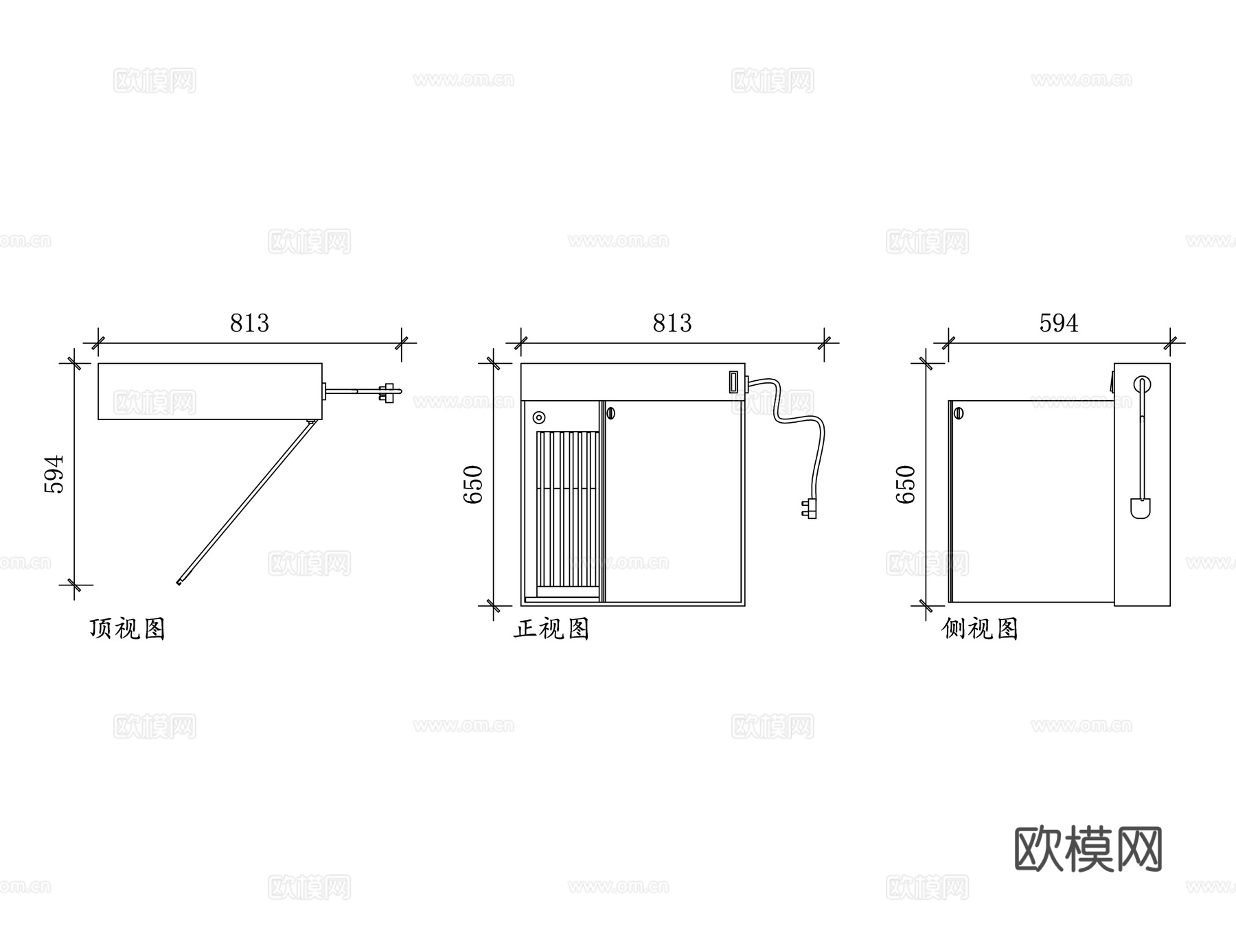 刀具消毒器 刀具杀菌机 刀架消毒机 厨具灭菌器 刀具除菌器cad施工图