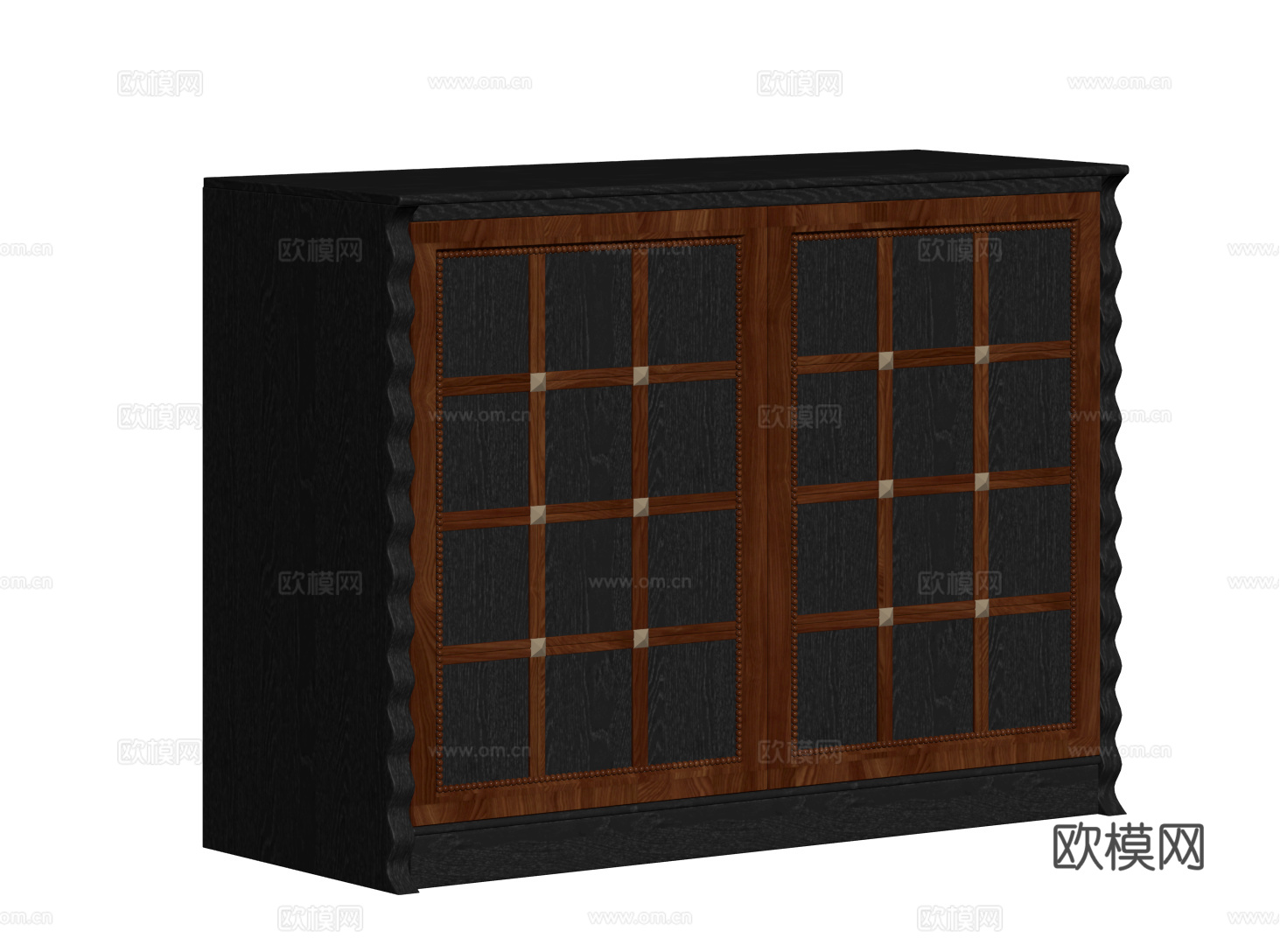法式复古储物柜 斗柜 电视柜模块 置物收纳柜 落地书架su模型
