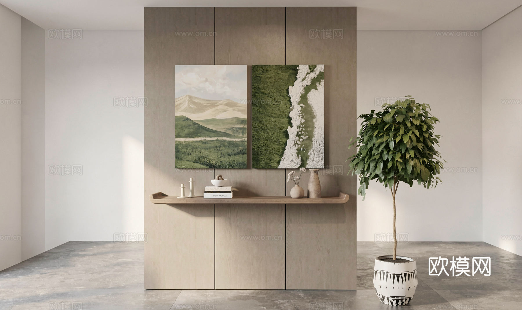 现代北欧装饰挂画su模型