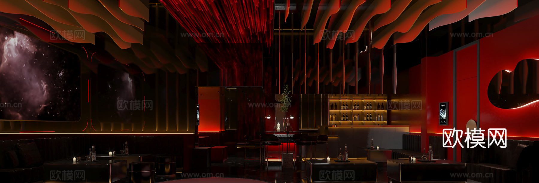 轻奢高端酒馆吧 最新全套 效果图 施工图设计cad施工图