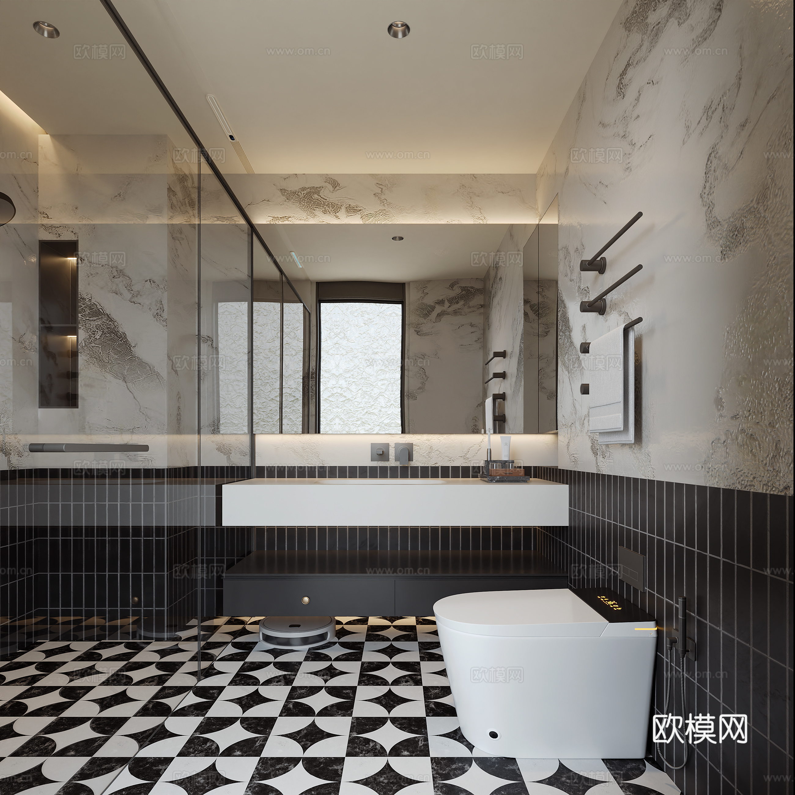 现代卫生间3d模型下载