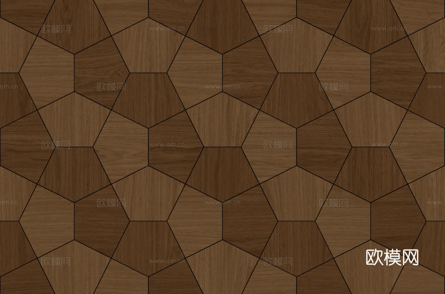 现代意式其他木地板_胡桃木地板_拼花木地板_深色木地板_立体