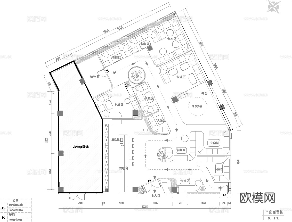 特色小酒馆最新全套 效果图 施工图设计cad施工图