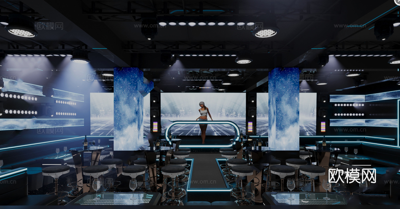 高端酒馆吧 最新全套 效果图 施工图设计cad施工图