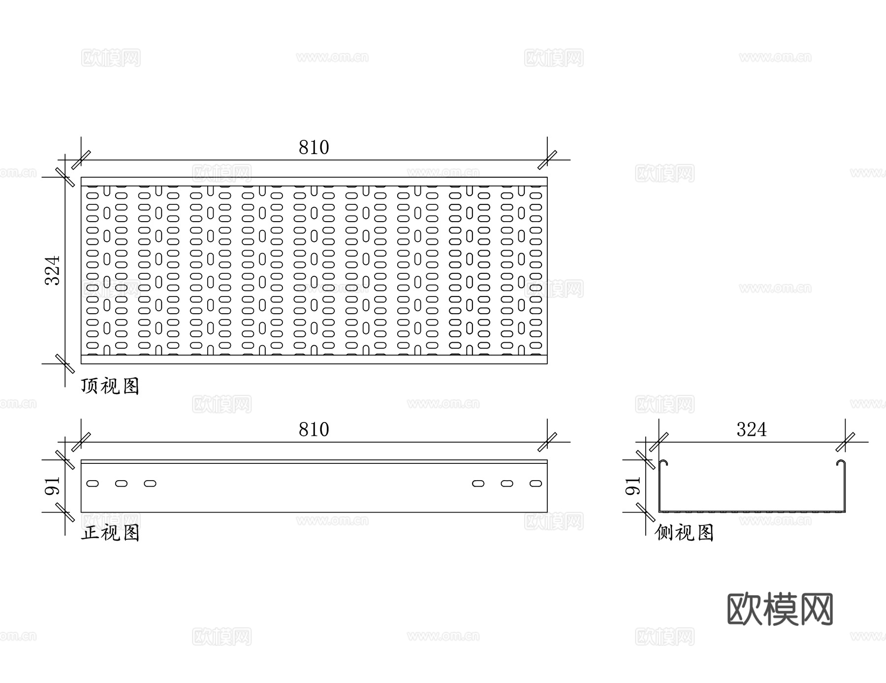 电缆支架 电缆托架 线缆支撑槽 电缆走线架 电缆托板cad施工图