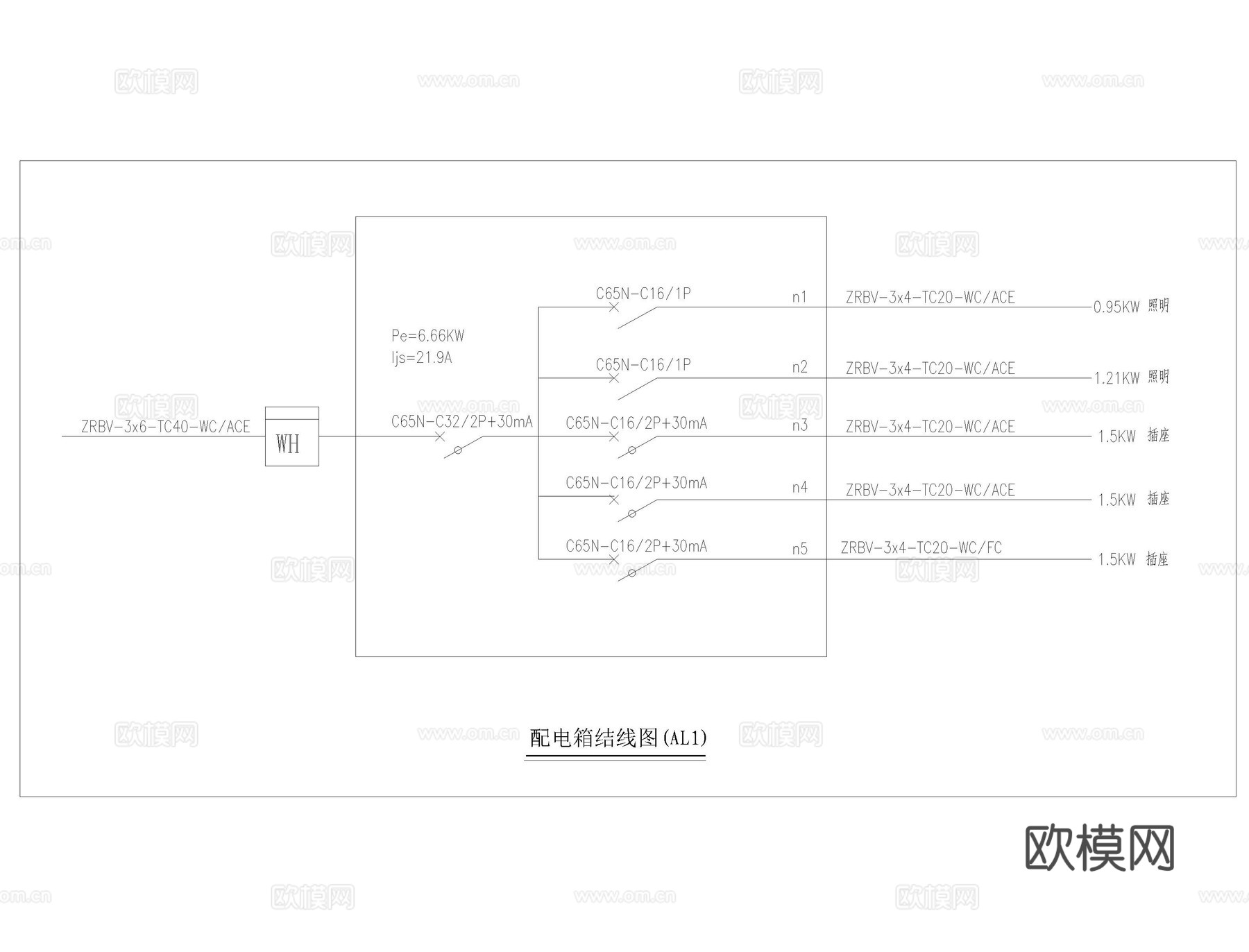 美容美甲店施工图cad施工图