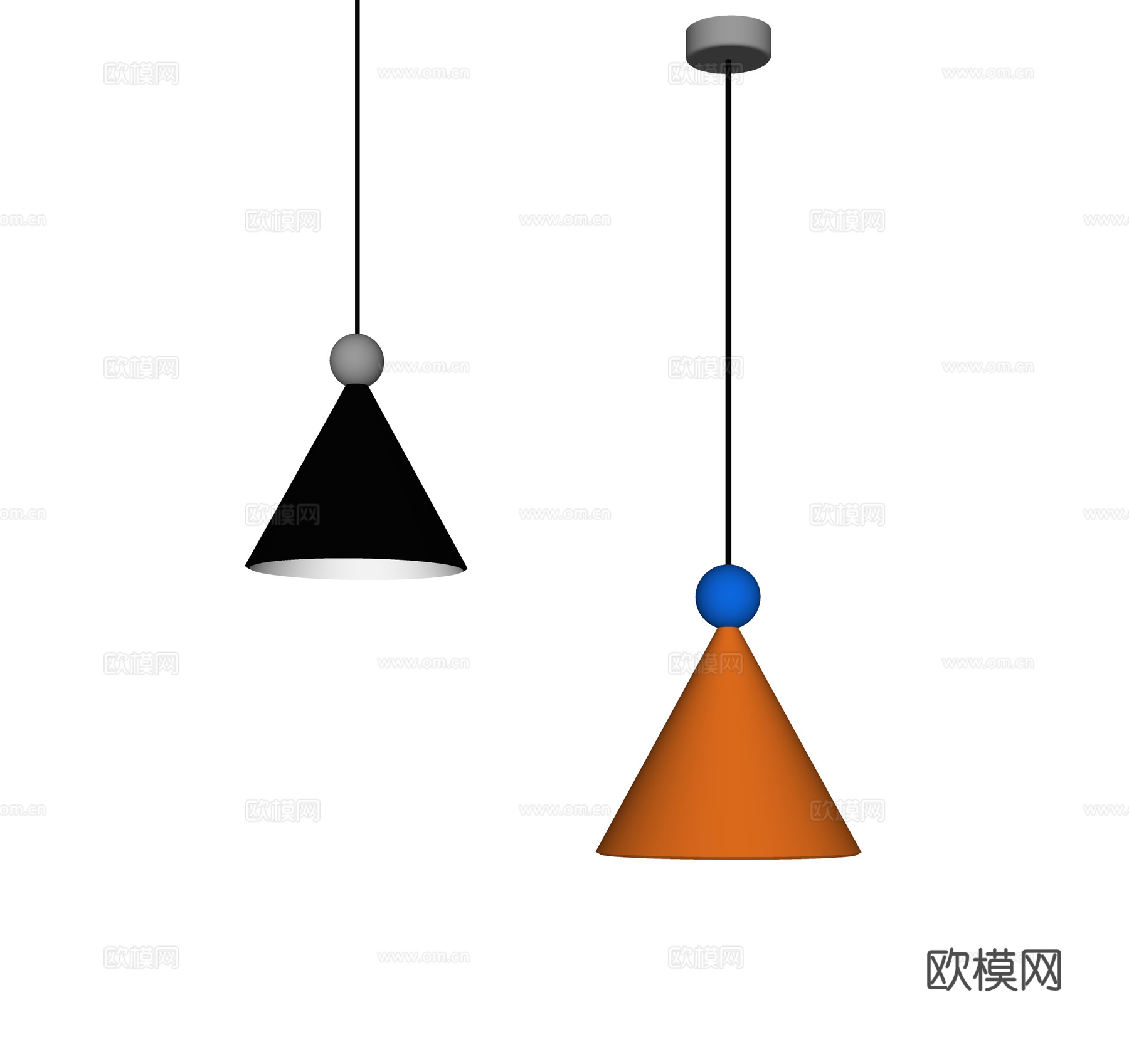 现代简约吊灯 儿童吊灯su模型