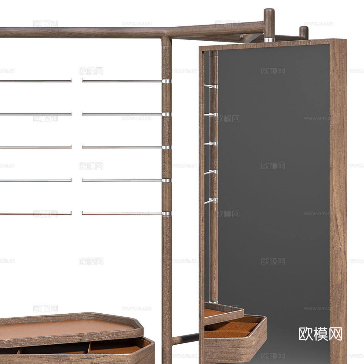 现代衣帽架su模型