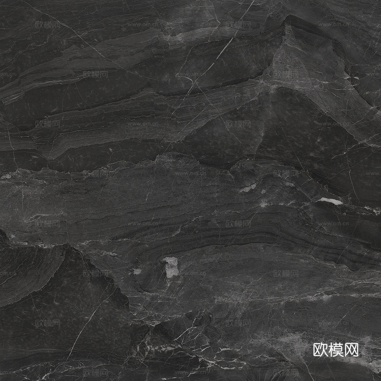 黑色山水奢石大理石岩板