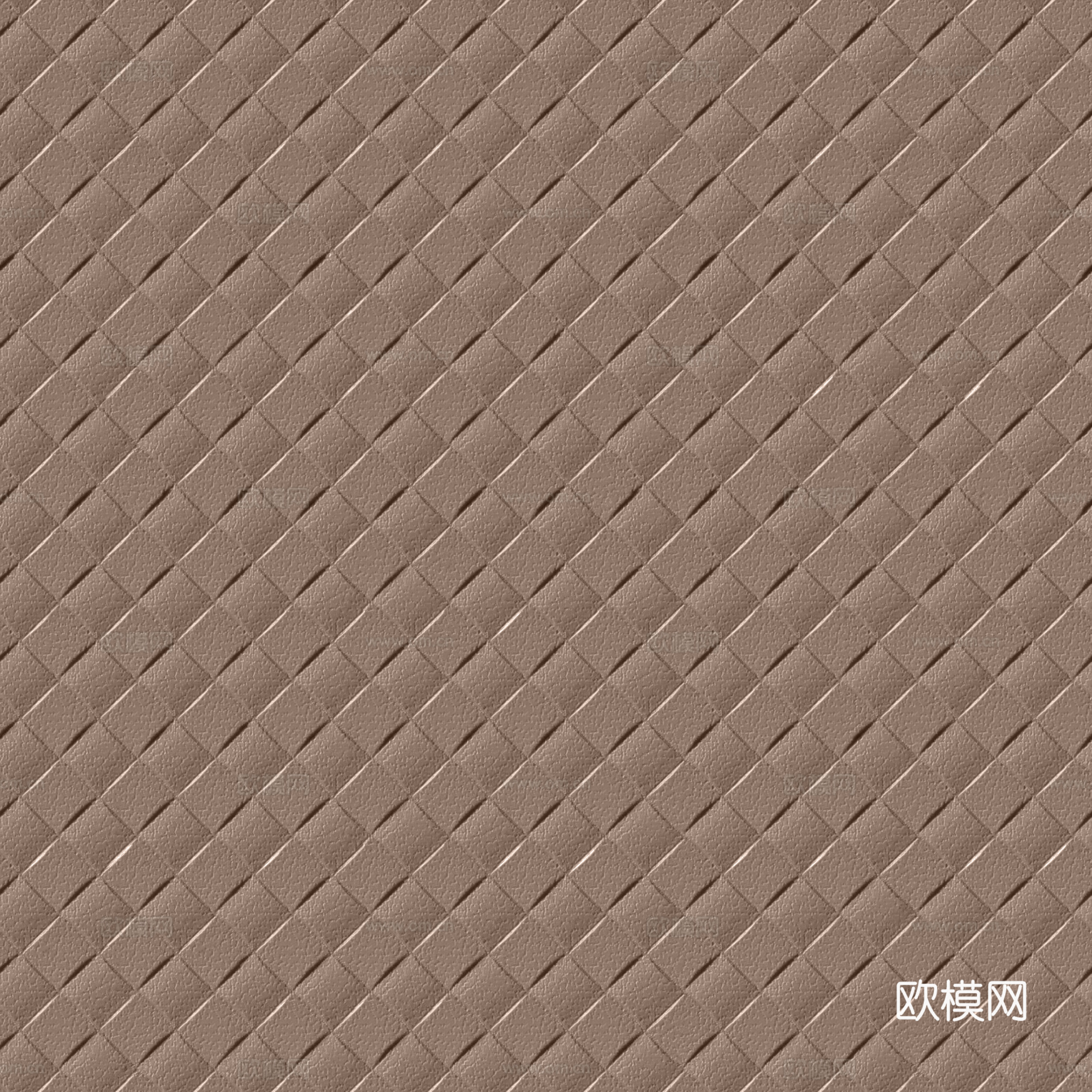 无缝暖咖菱形编织皮革_无缝几何编织皮革_无缝几何肌理皮纹