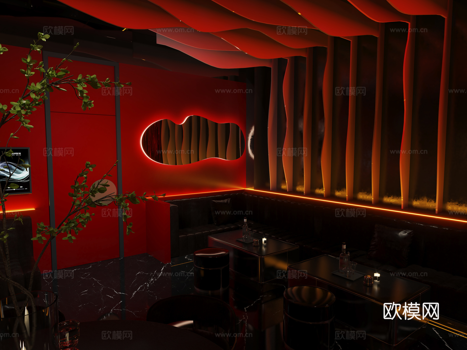 轻奢高端酒馆吧 最新全套 效果图 施工图设计cad施工图