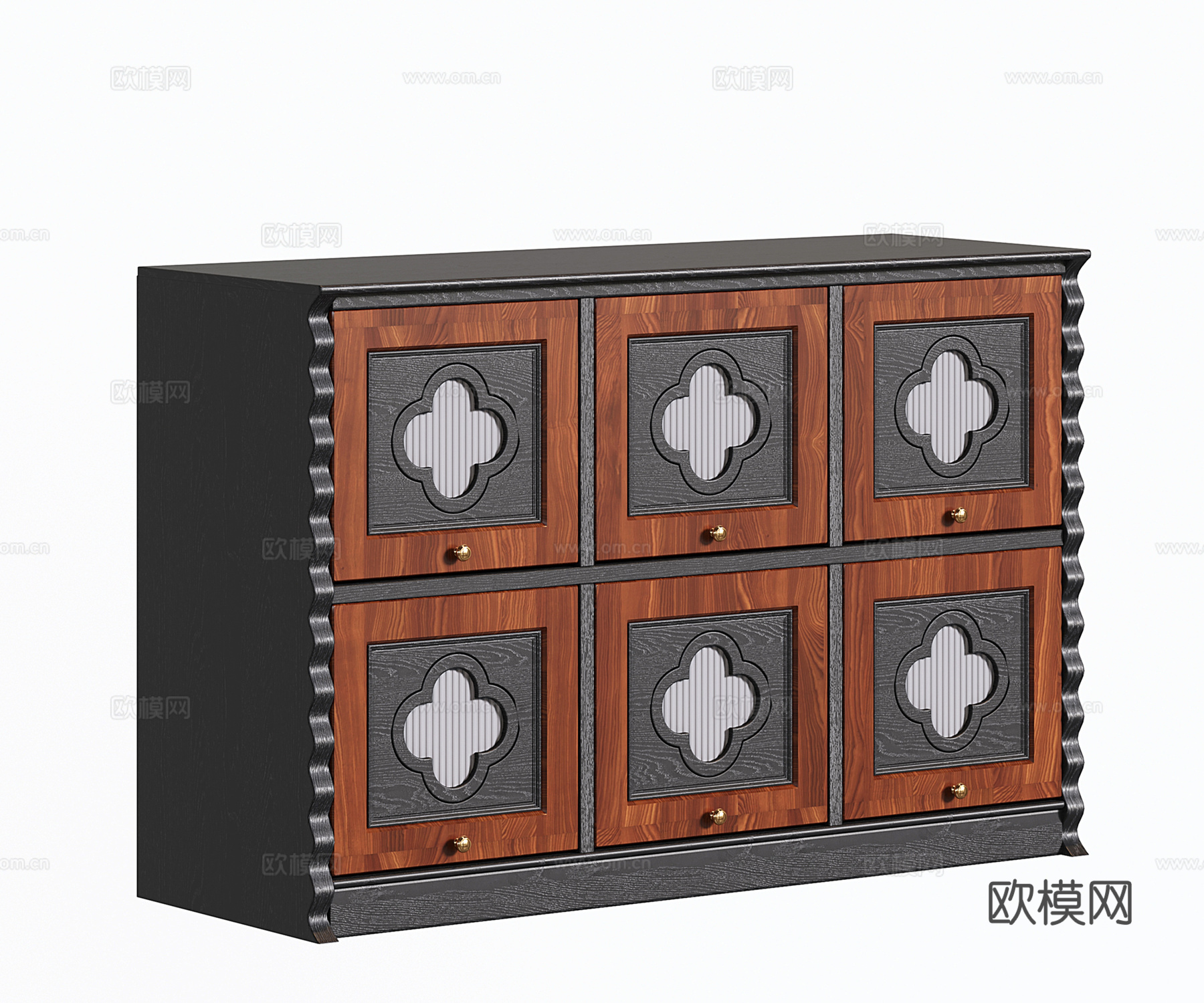 法式复古储物柜 斗柜 电视柜模块 置物收纳柜 落地书架su模型
