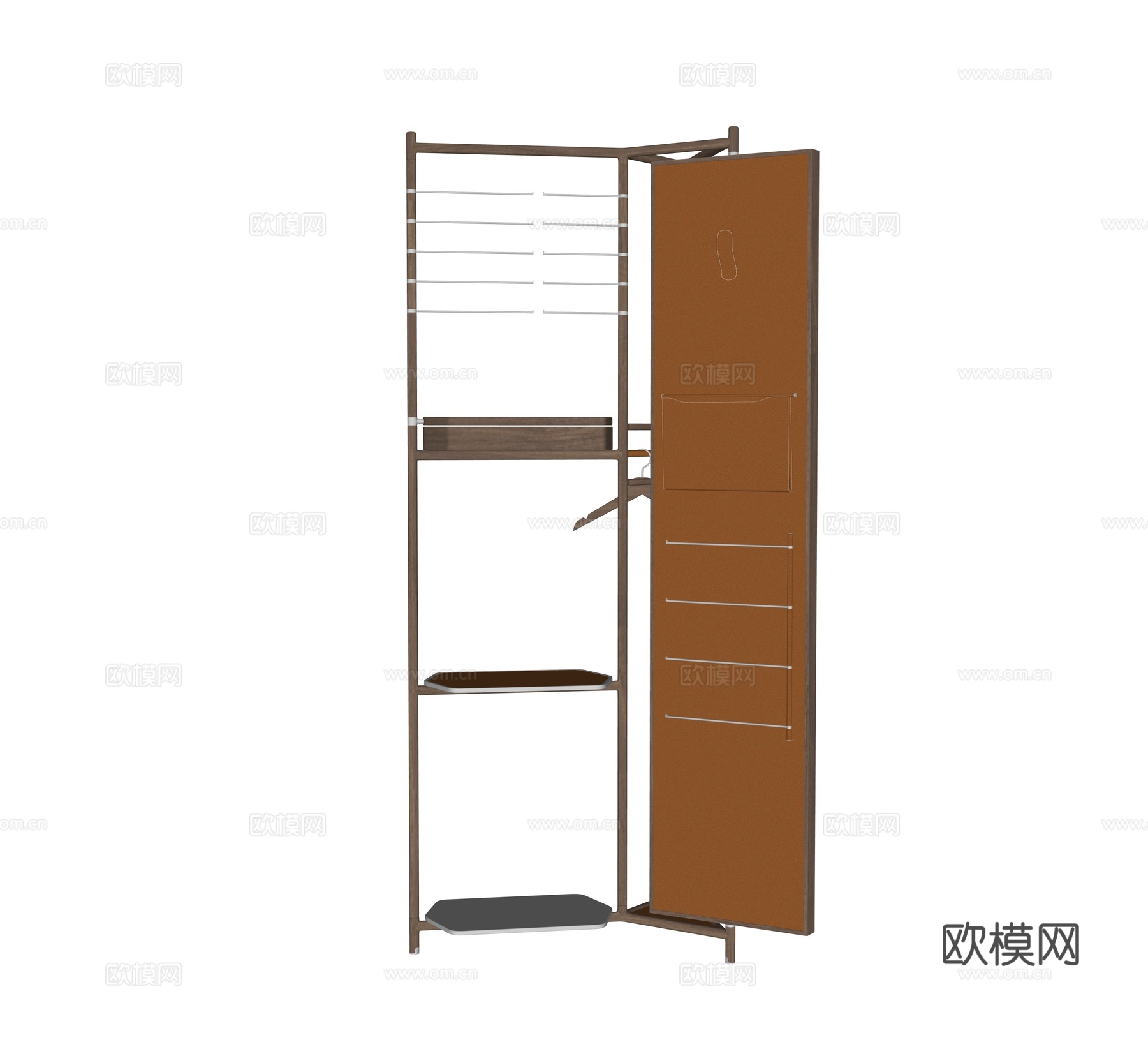 现代衣帽架su模型