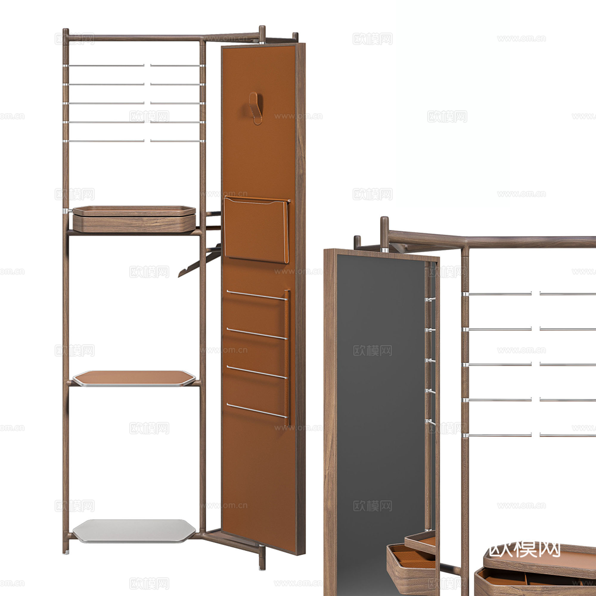 现代衣帽架su模型