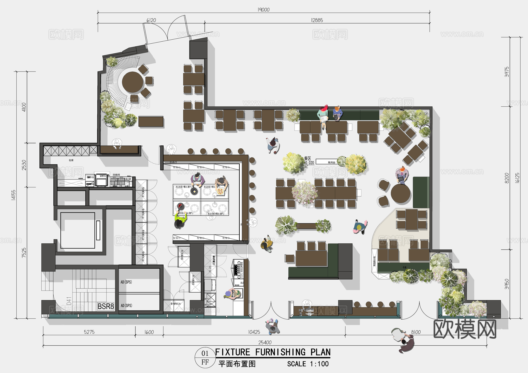 GaGa餐厅深业上城华侨城创意园花园主题西餐厅cad施工图