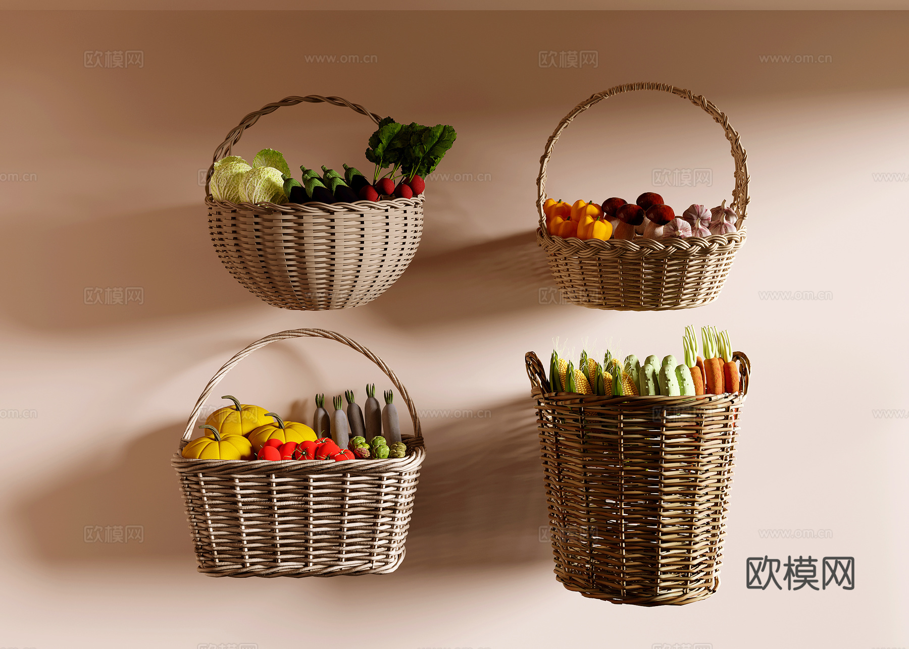 蔬菜篮3d模型