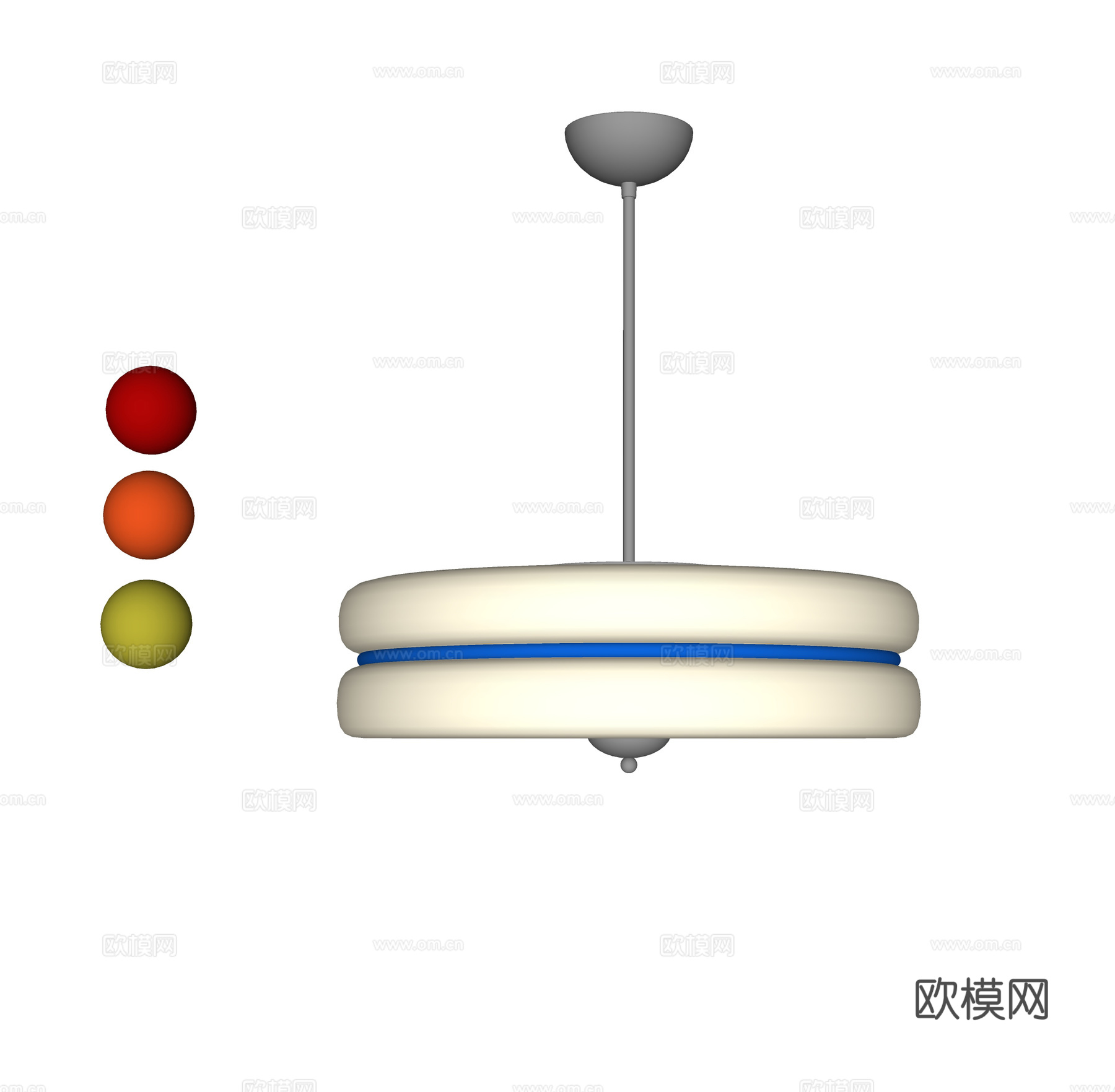 现代简约吊灯 奶油吊灯 儿童吊su模型
