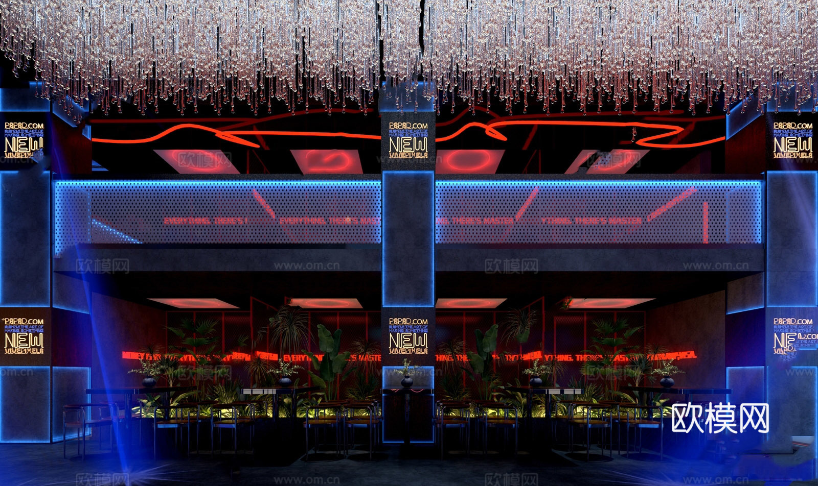 高档酒吧 最新全套 效果图 施工图设计cad施工图