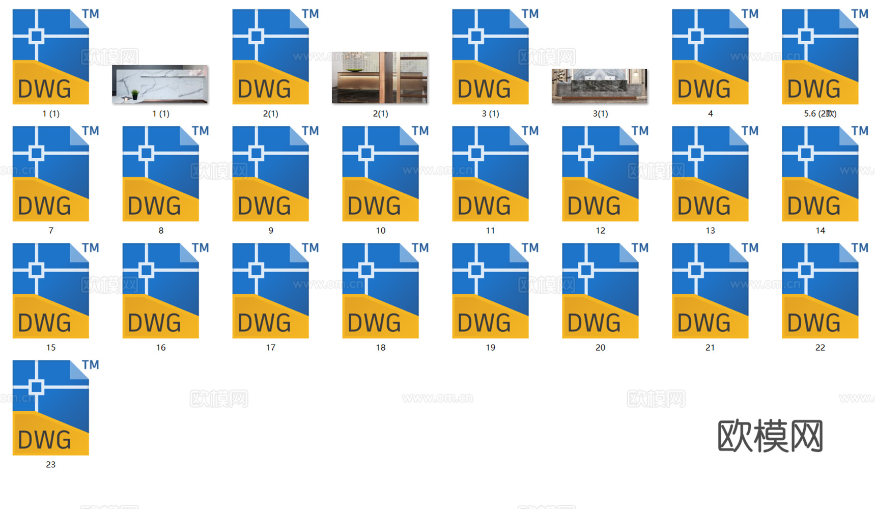 23套前台接待台吧台CAD节点大样施工图最新整理合集cad施工图