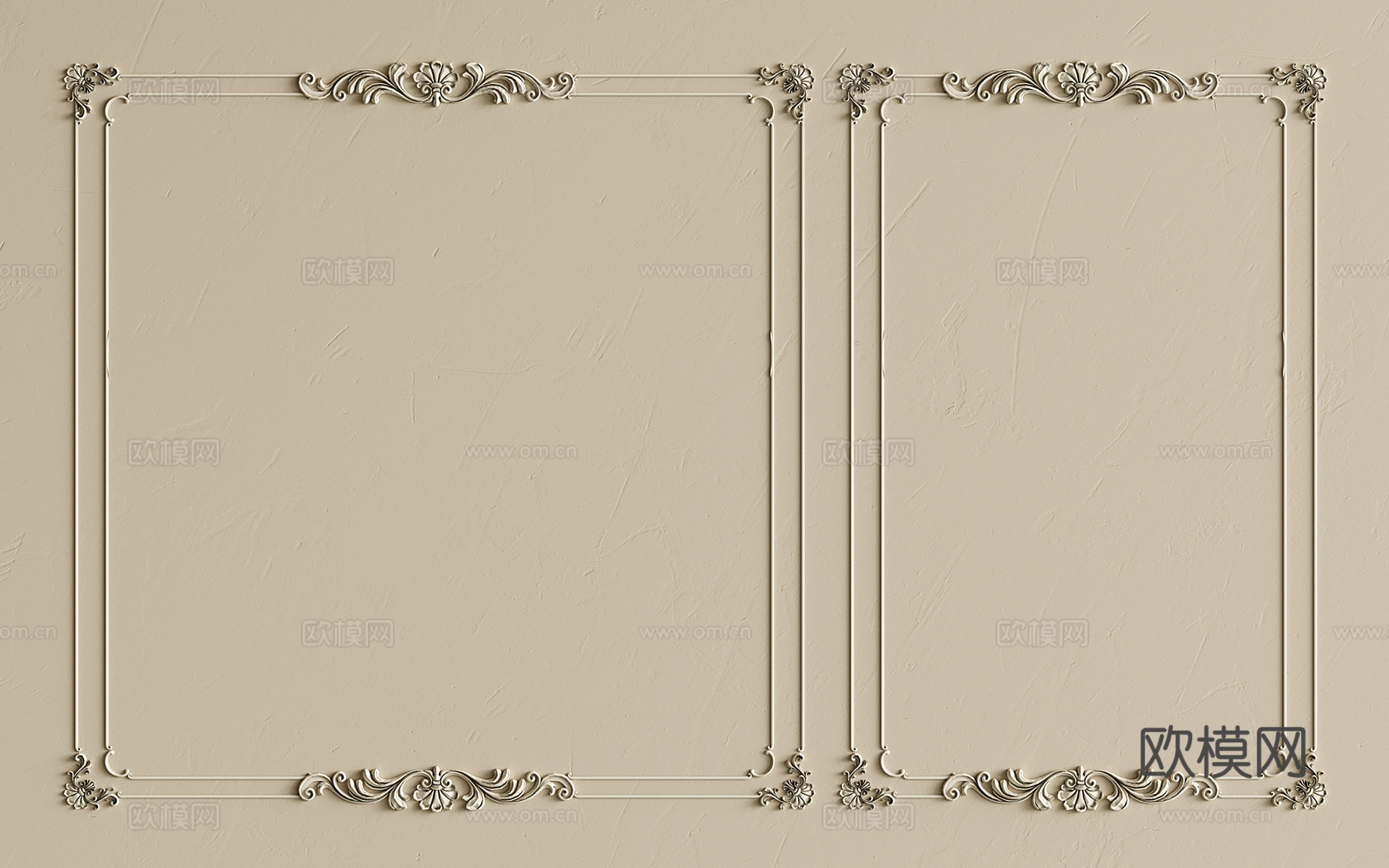 法式石膏雕花线条 欧式石膏线 角花 石膏造型线 石膏线背景墙su模型