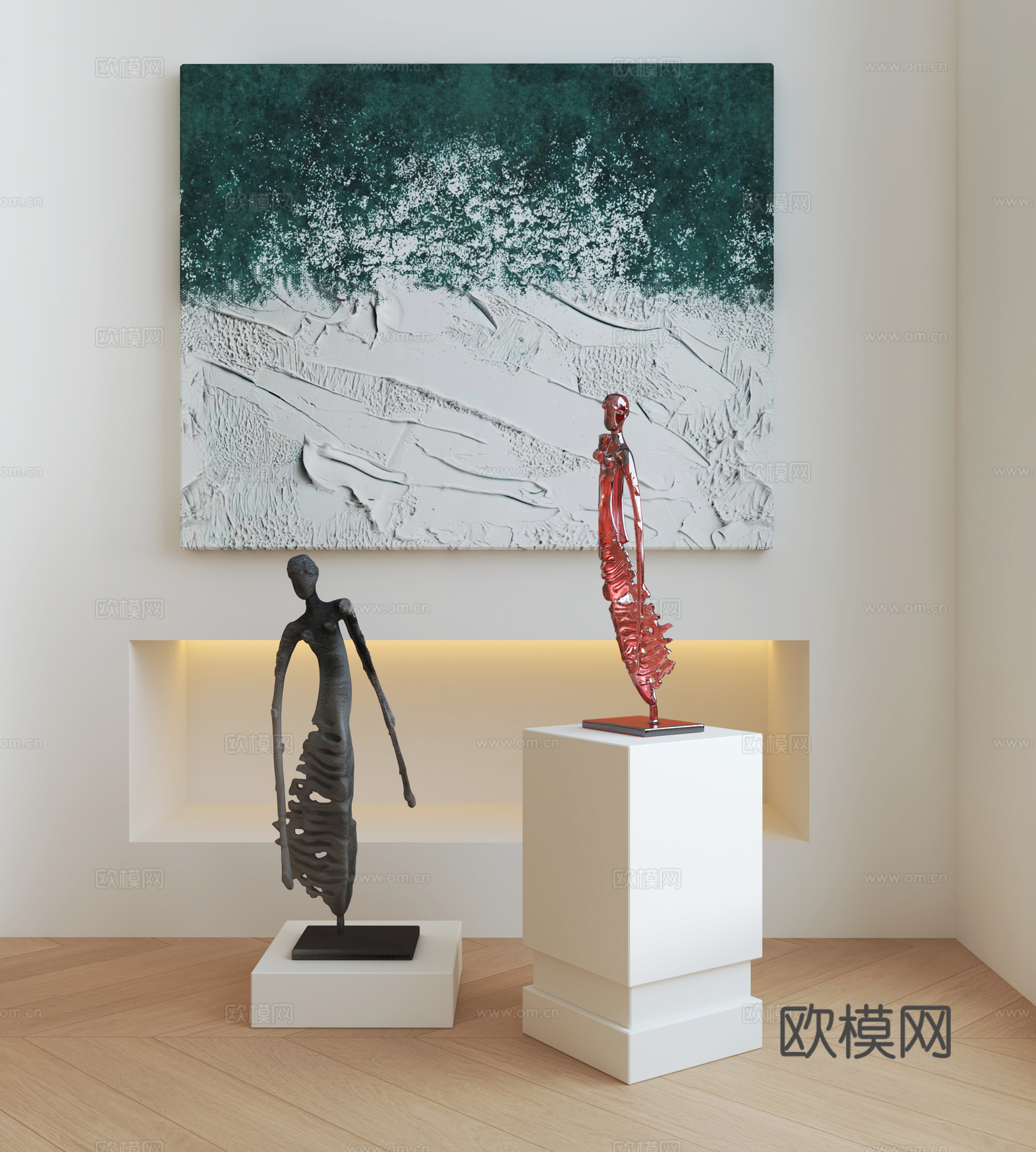 现代雕塑su模型