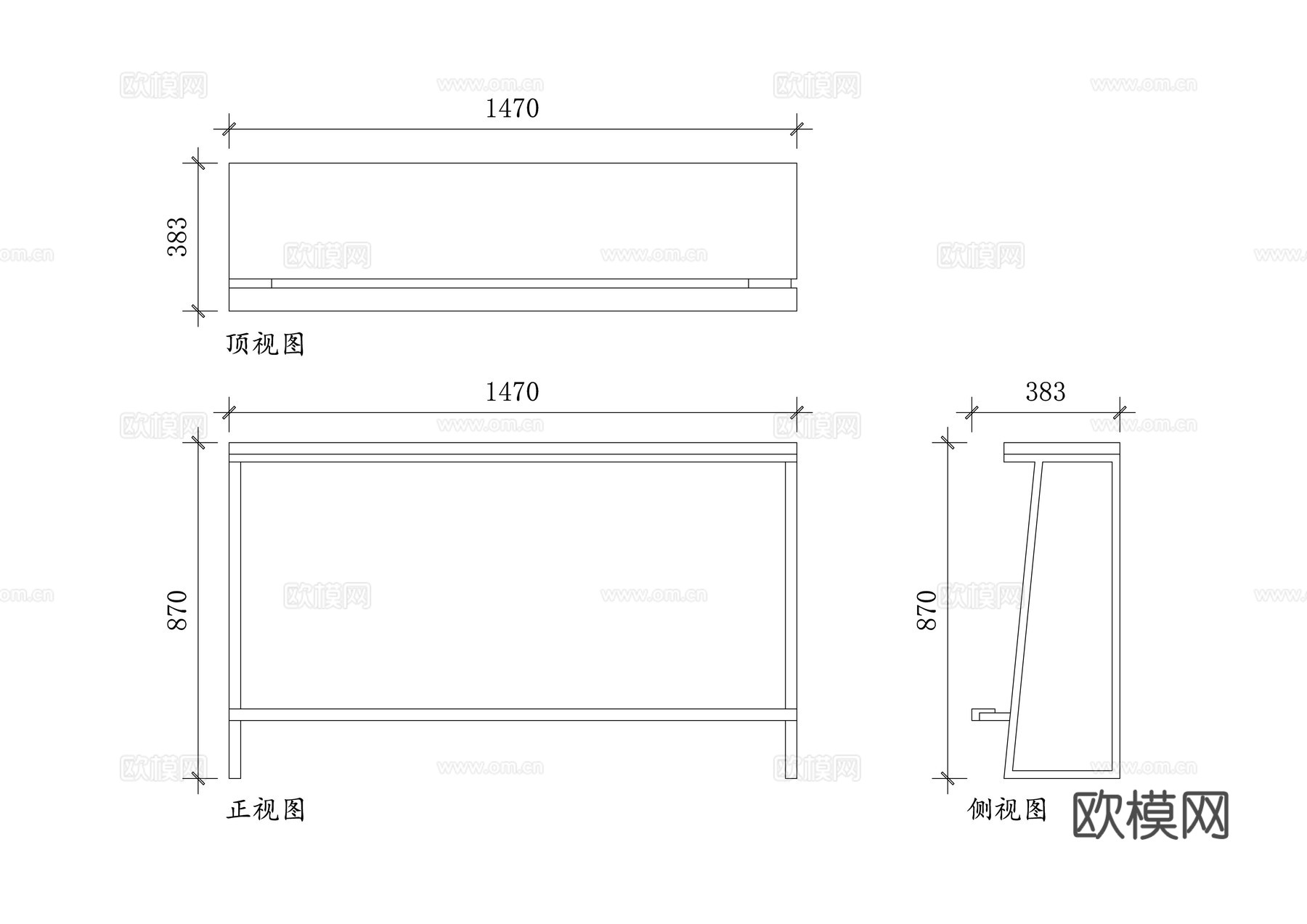 高脚吧台 吧台柜台 高吧台 立式吧台 柜台吧台cad施工图