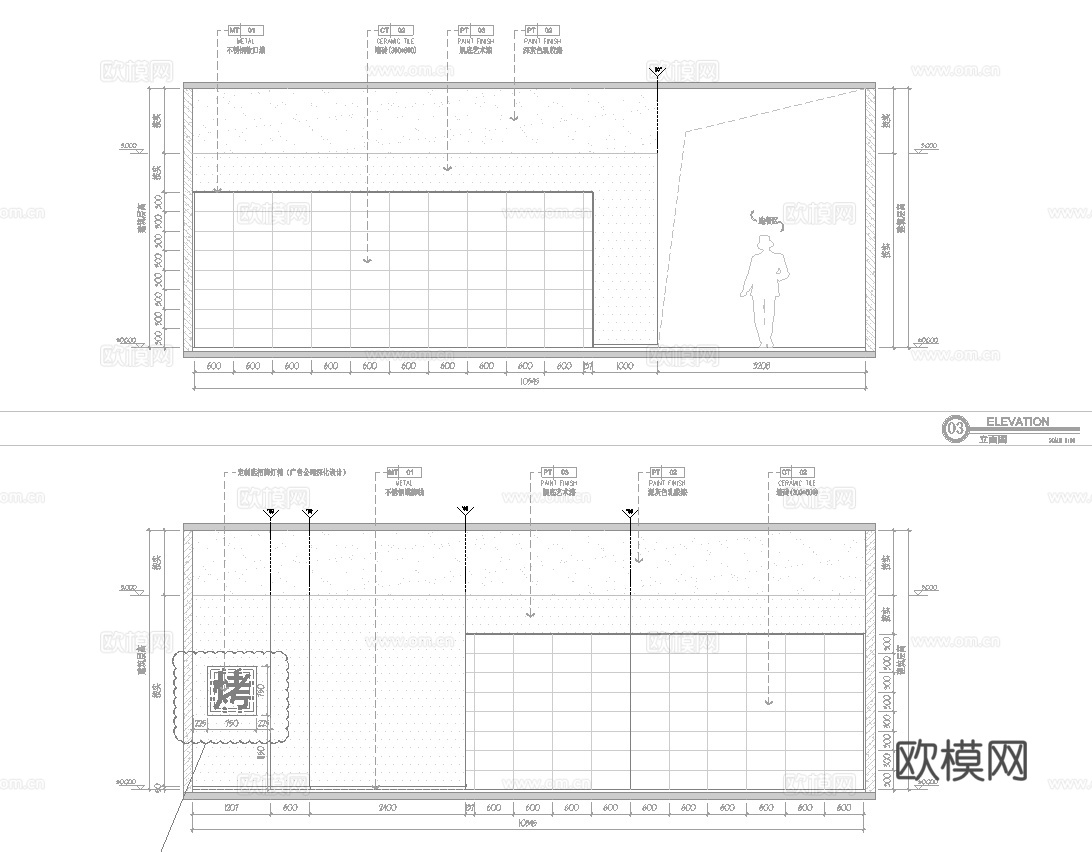 露营风地摊烧烤店 最新全套 效果图 施工图设计cad施工图