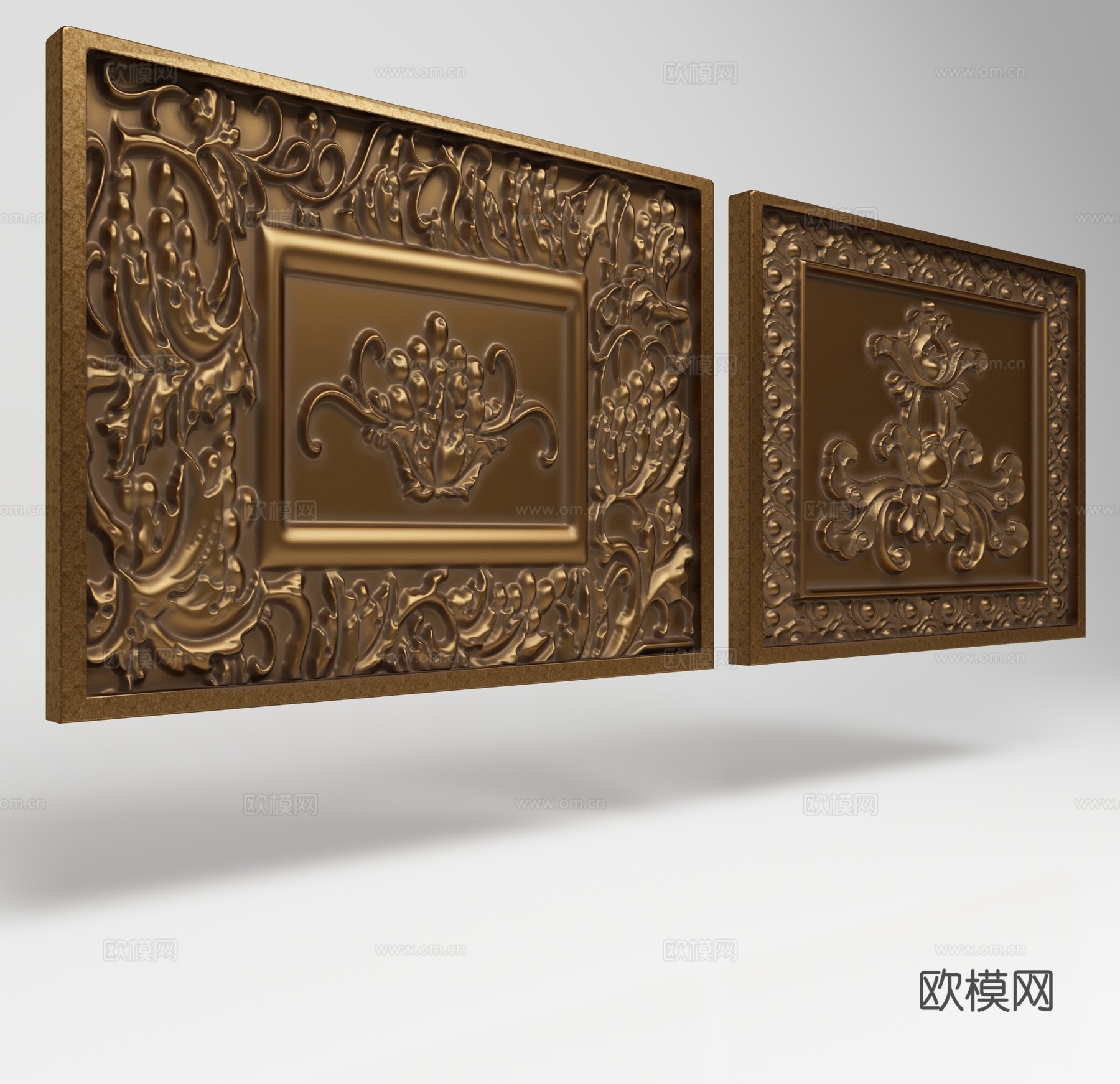 现代浮雕墙3d模型下载