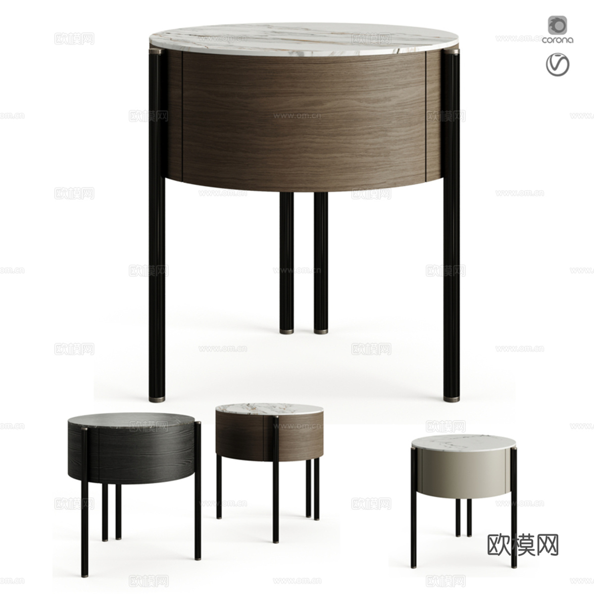 首都系列梅菲尔床头柜3d模型下载