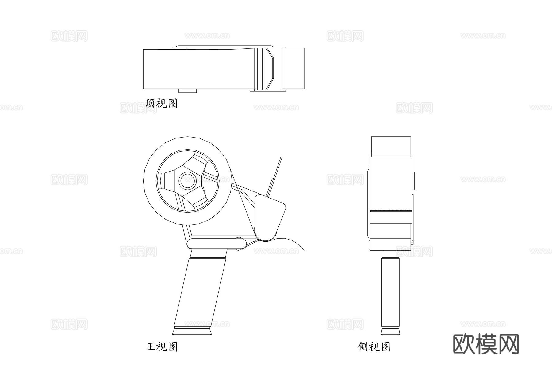 胶带切割器 胶带座 胶带机 粘胶涂抹器 胶带架cad施工图