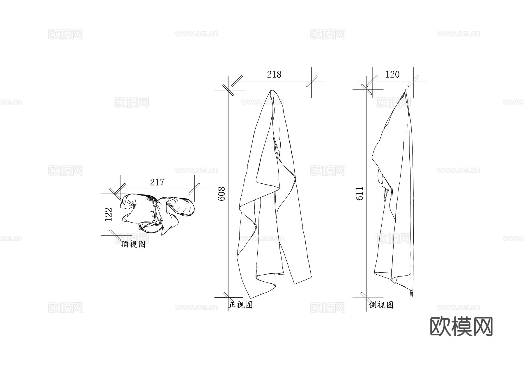 挂巾 毛巾挂架 毛巾杆 毛巾挂钩 浴巾挂架cad施工图