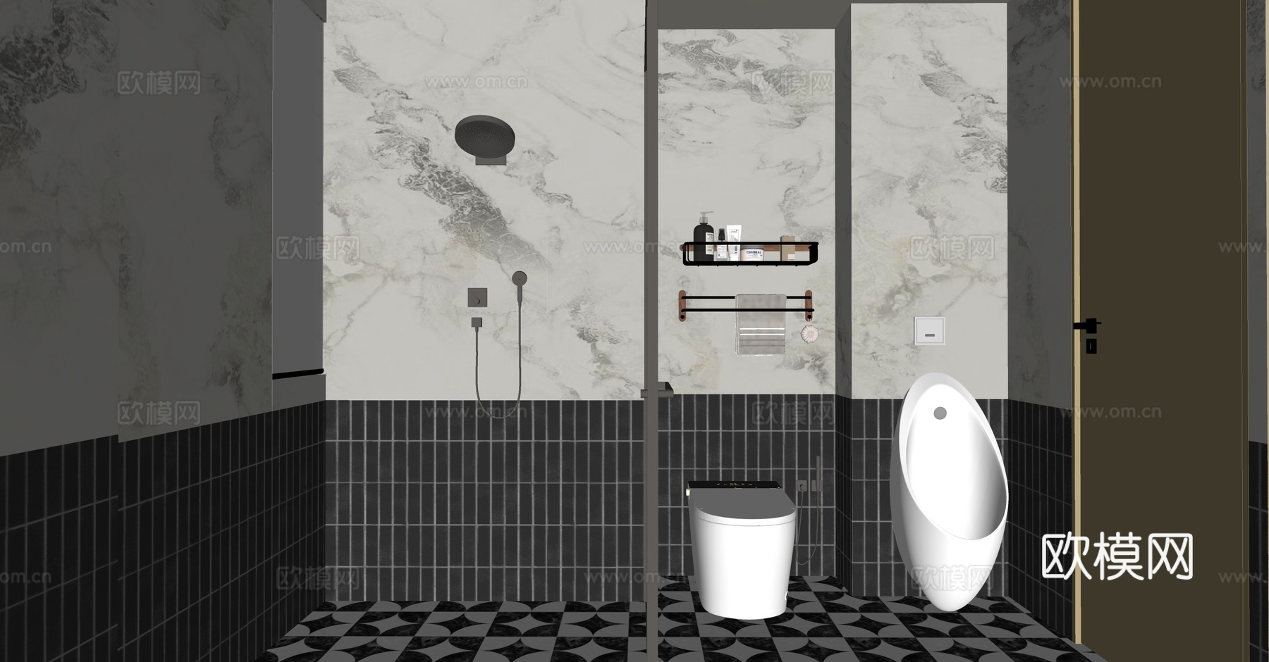 现代卫生间su模型